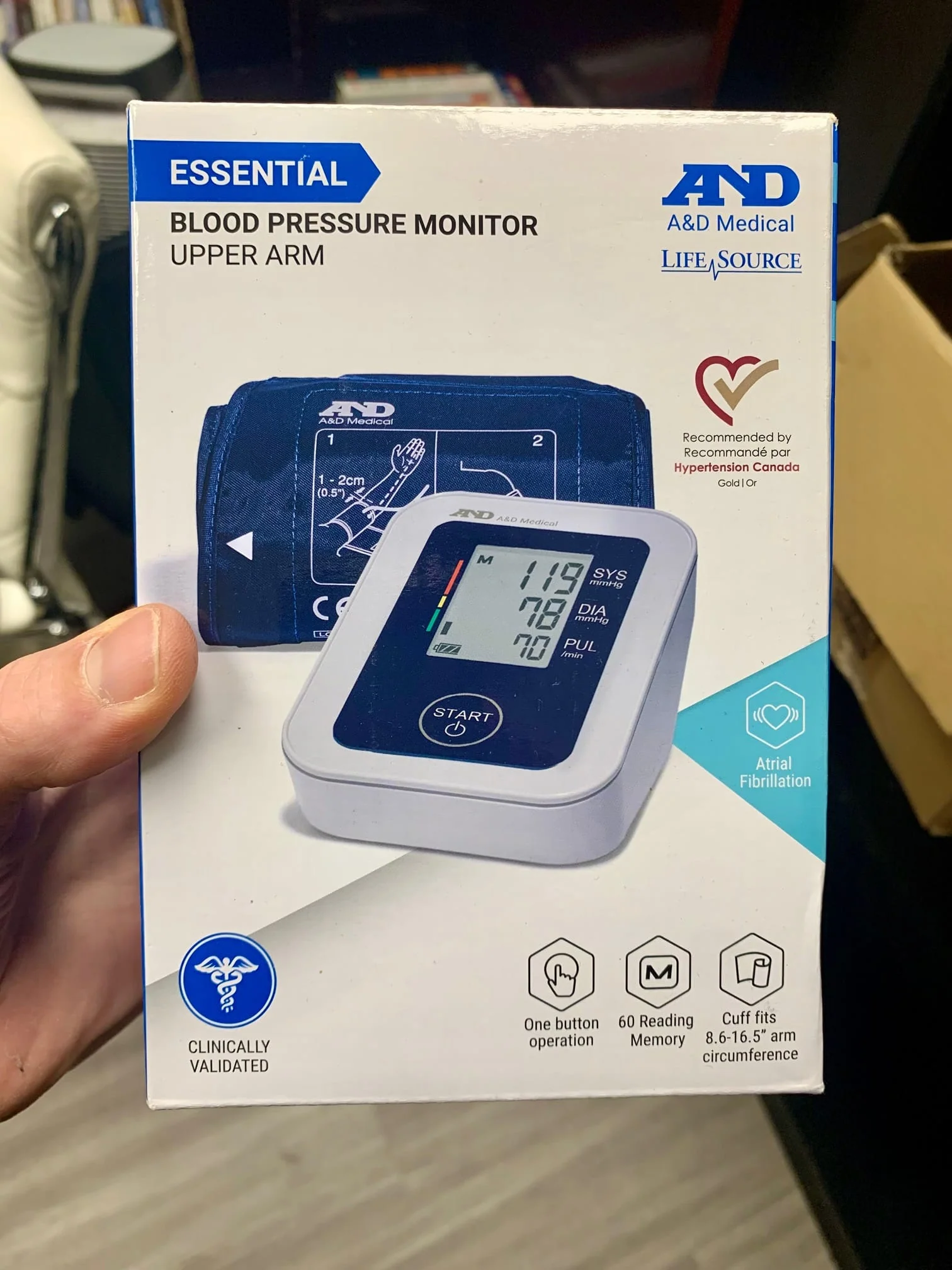 A&D Medical Blood Pressure Monitor – Clinically Validated – Sealed in Box - Image 2