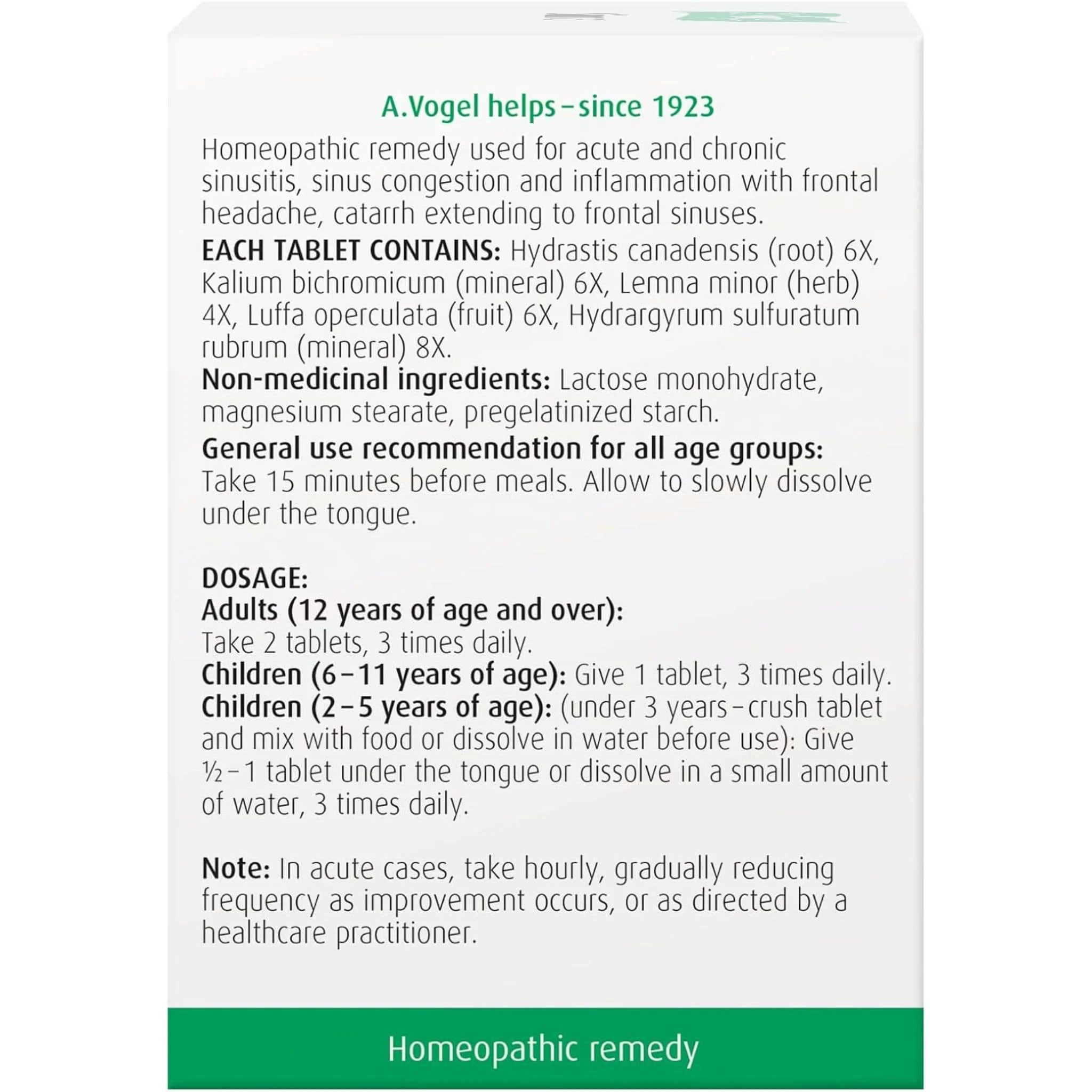 A. Vogel Sinna Tablets, 120 Tablets - Image 3