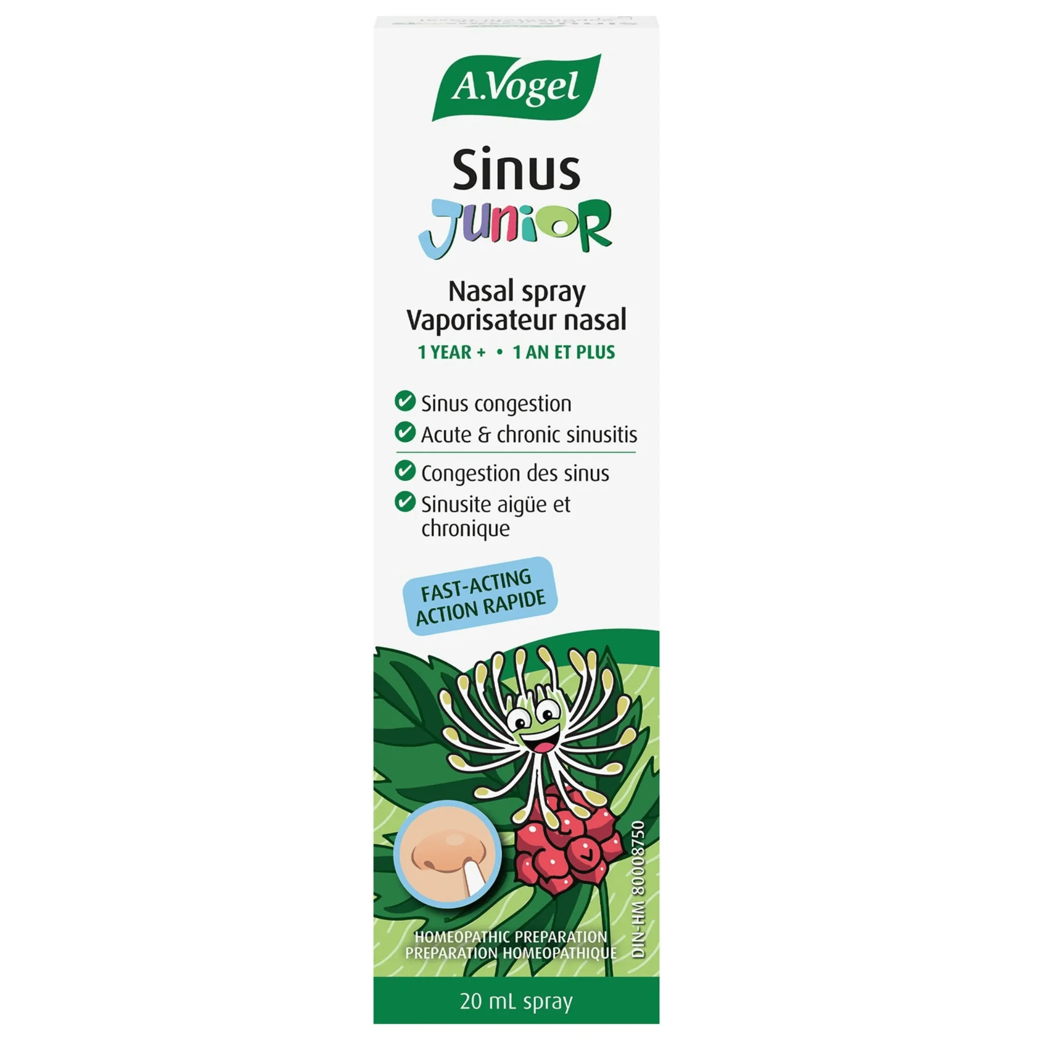 A.Vogel Sinus Junior, Nasal Spray, Natural Remedy for Sinus Congestion, 20ml