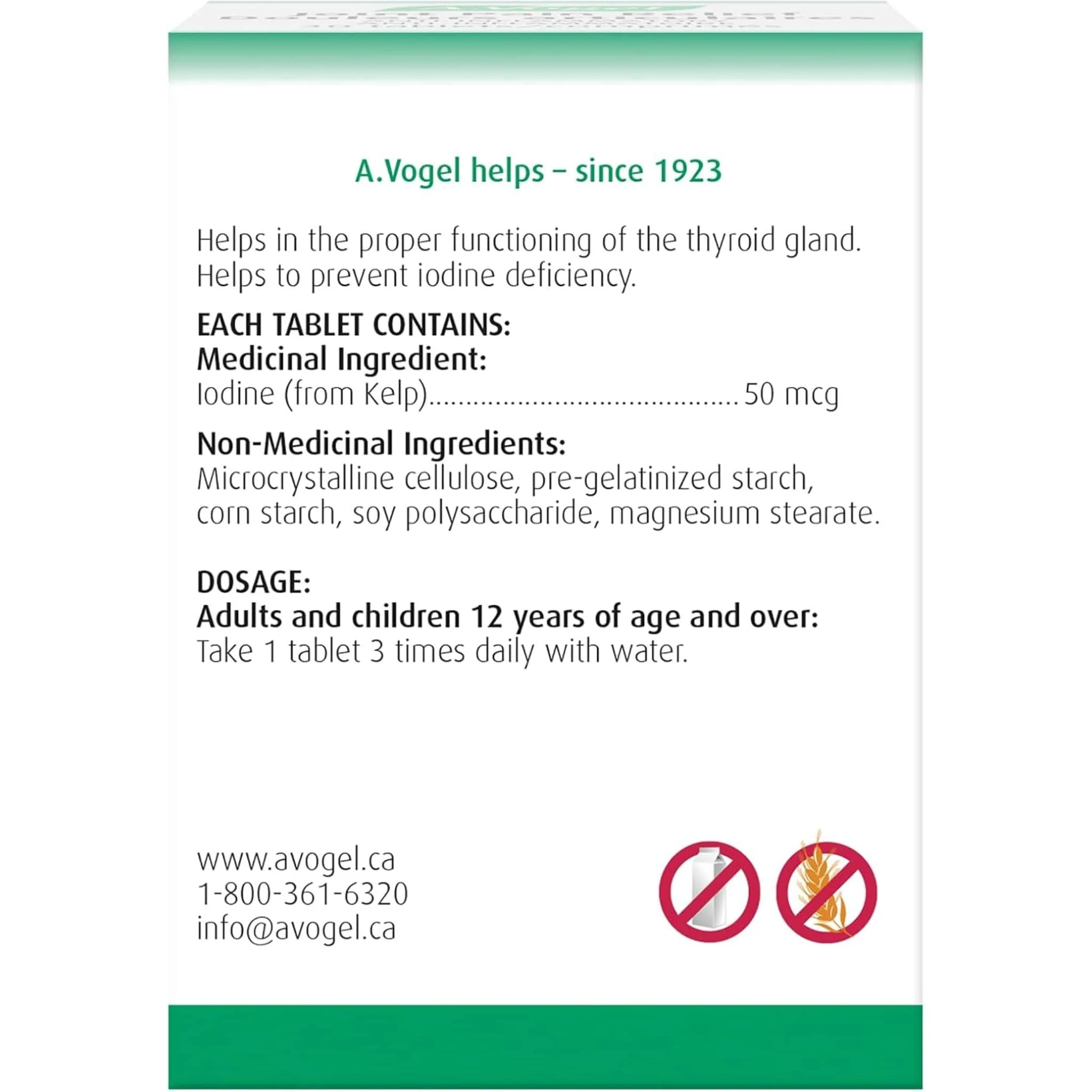 A. Vogel Thyroid Support Kelpasan, 150 Tablets - Image 2