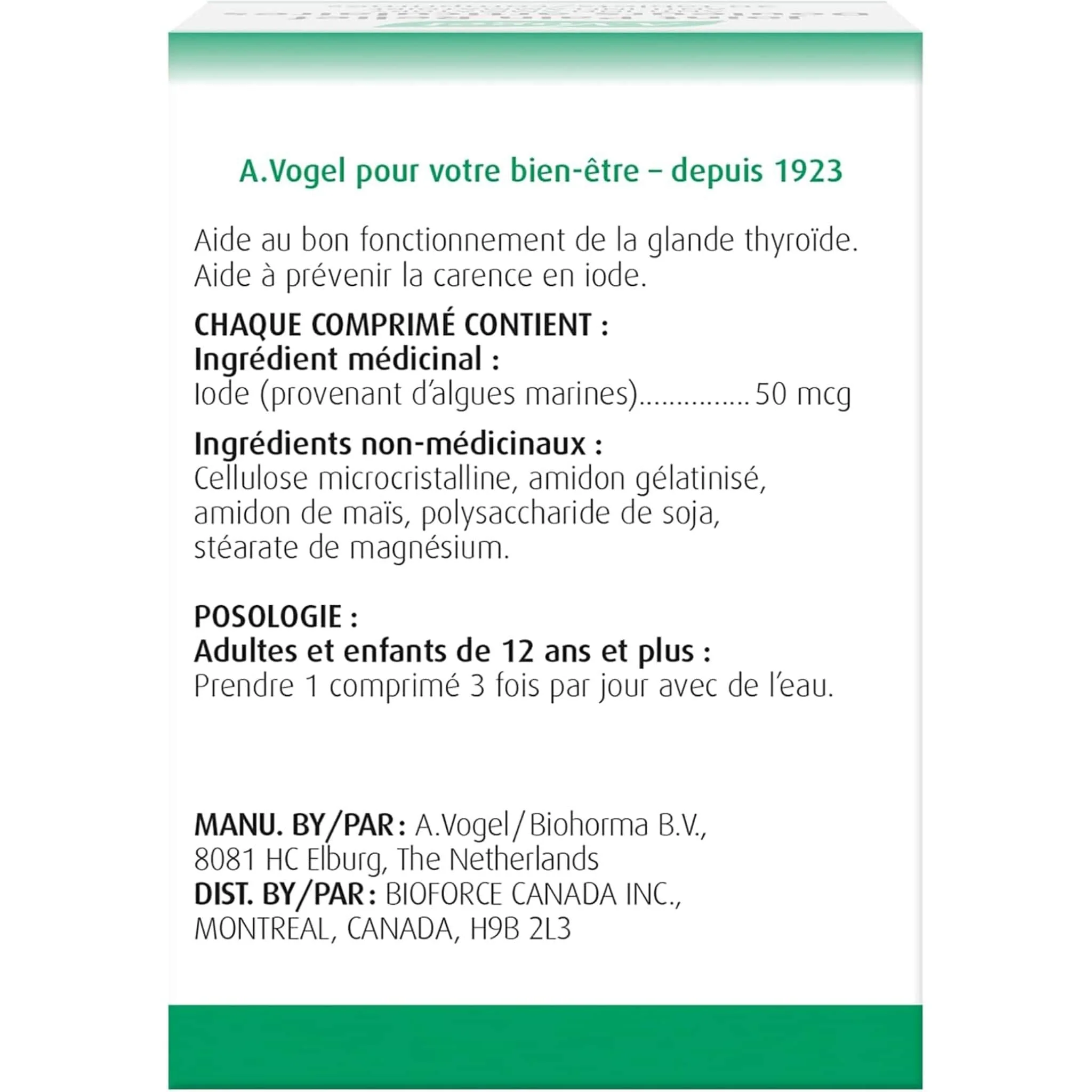 A. Vogel Thyroid Support Kelpasan, 150 Tablets - Image 3