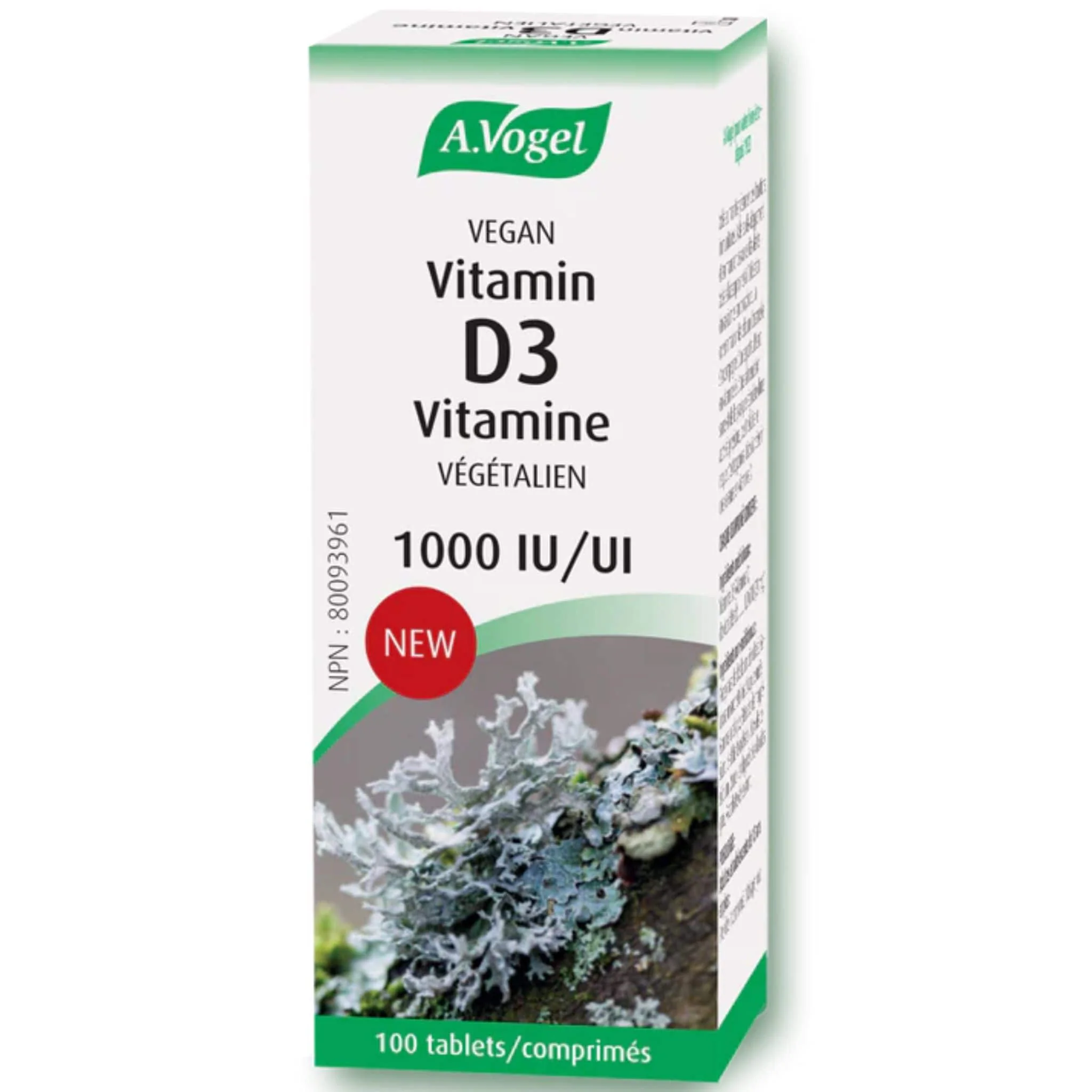 A. Vogel Vegan Vitamin D3, 100 Tablets