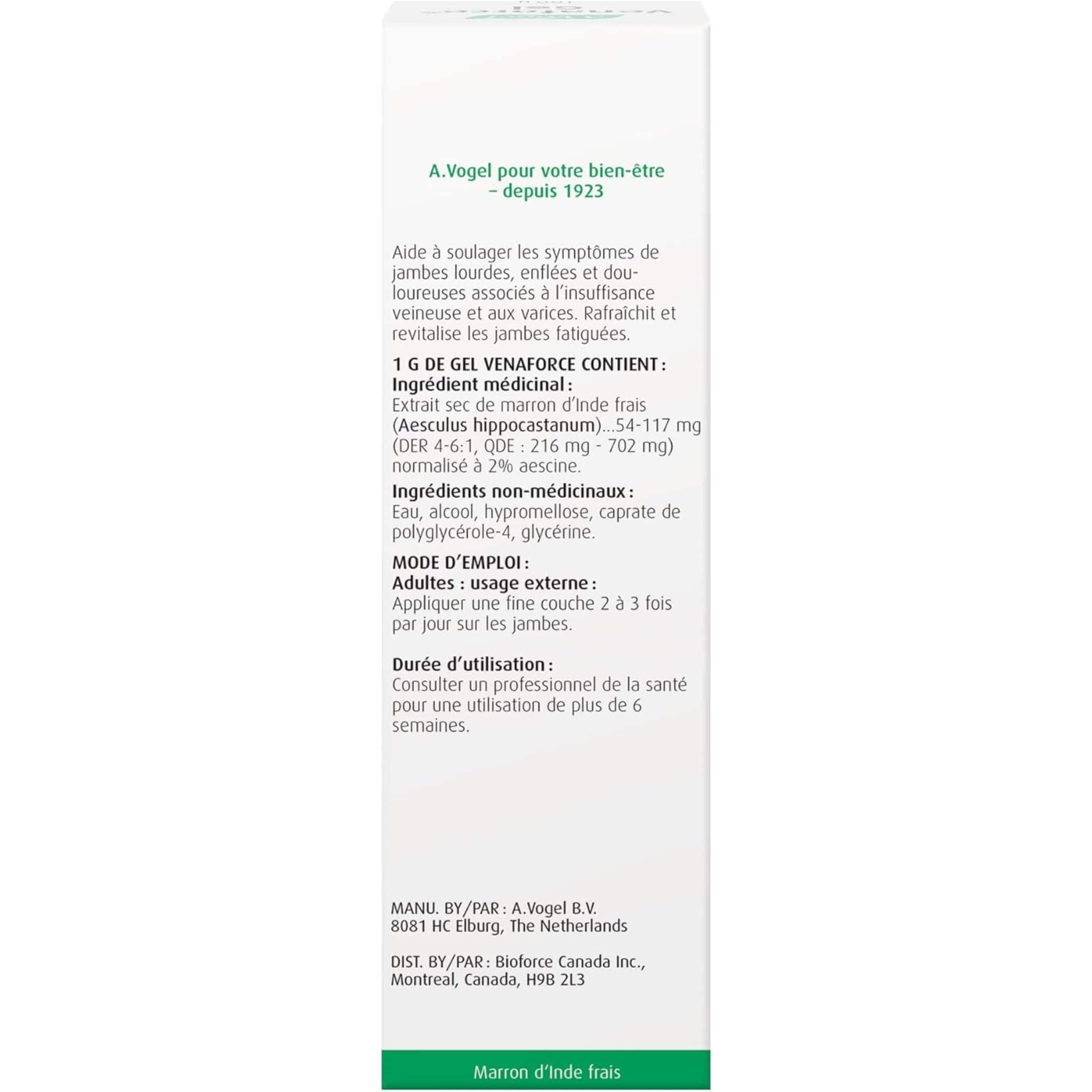 A. Vogel Venaforce Gel, Refreshes and revitalizes tired legs, 100g - Image 4