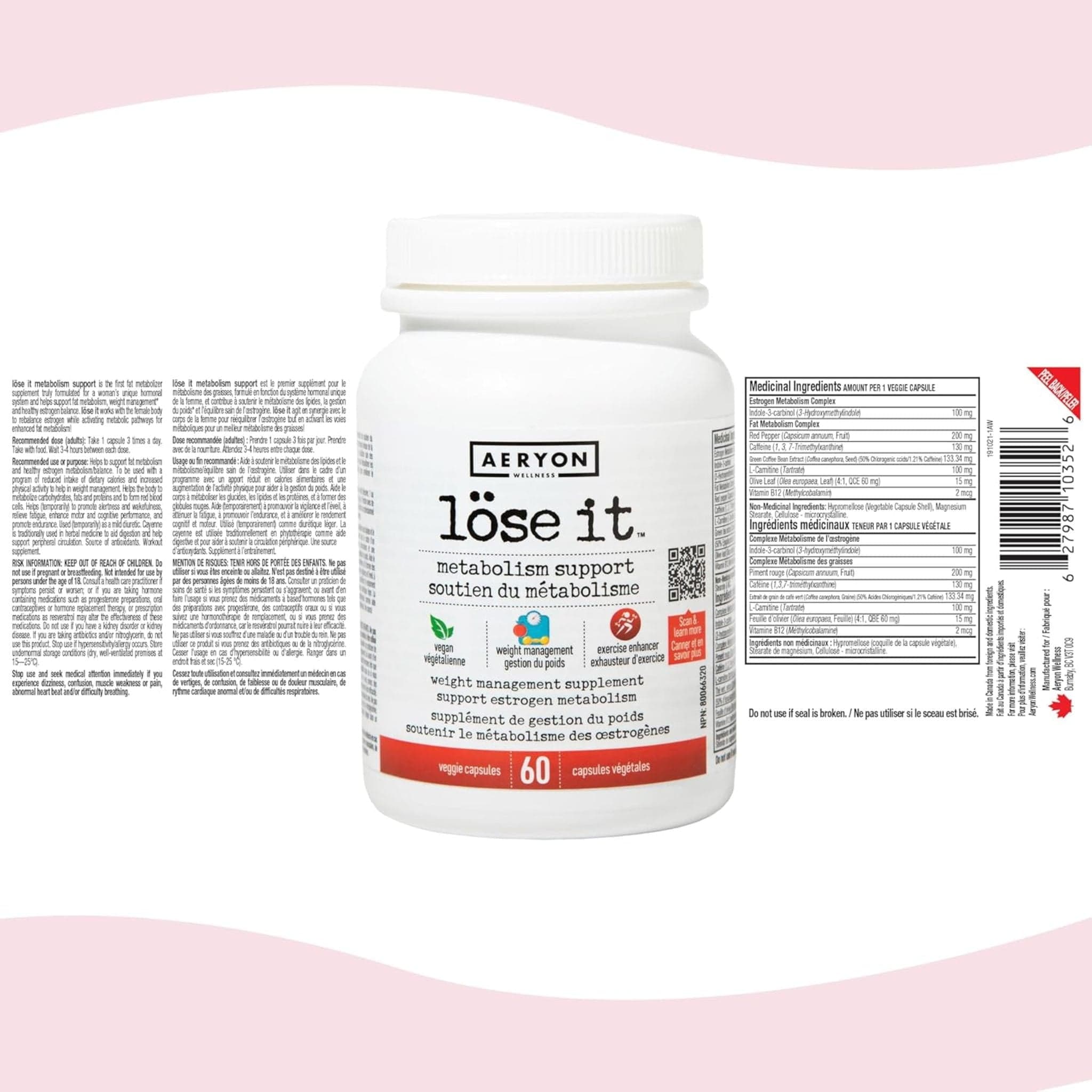 Aeryon Wellness Lose It, 60 Capsules - Image 3
