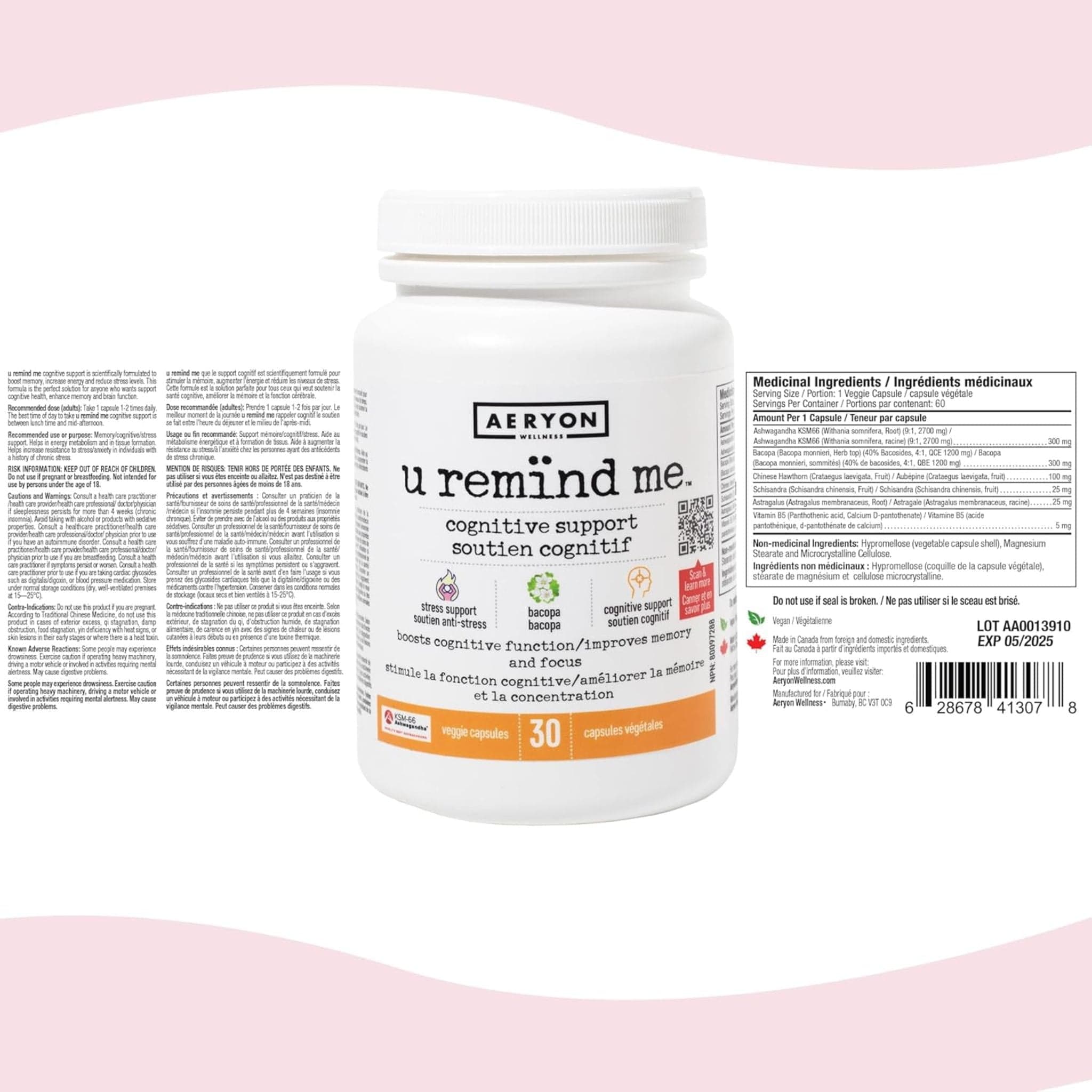 Aeryon Wellness U Remind Me Cognitive Support, 30 Capsules - Image 3