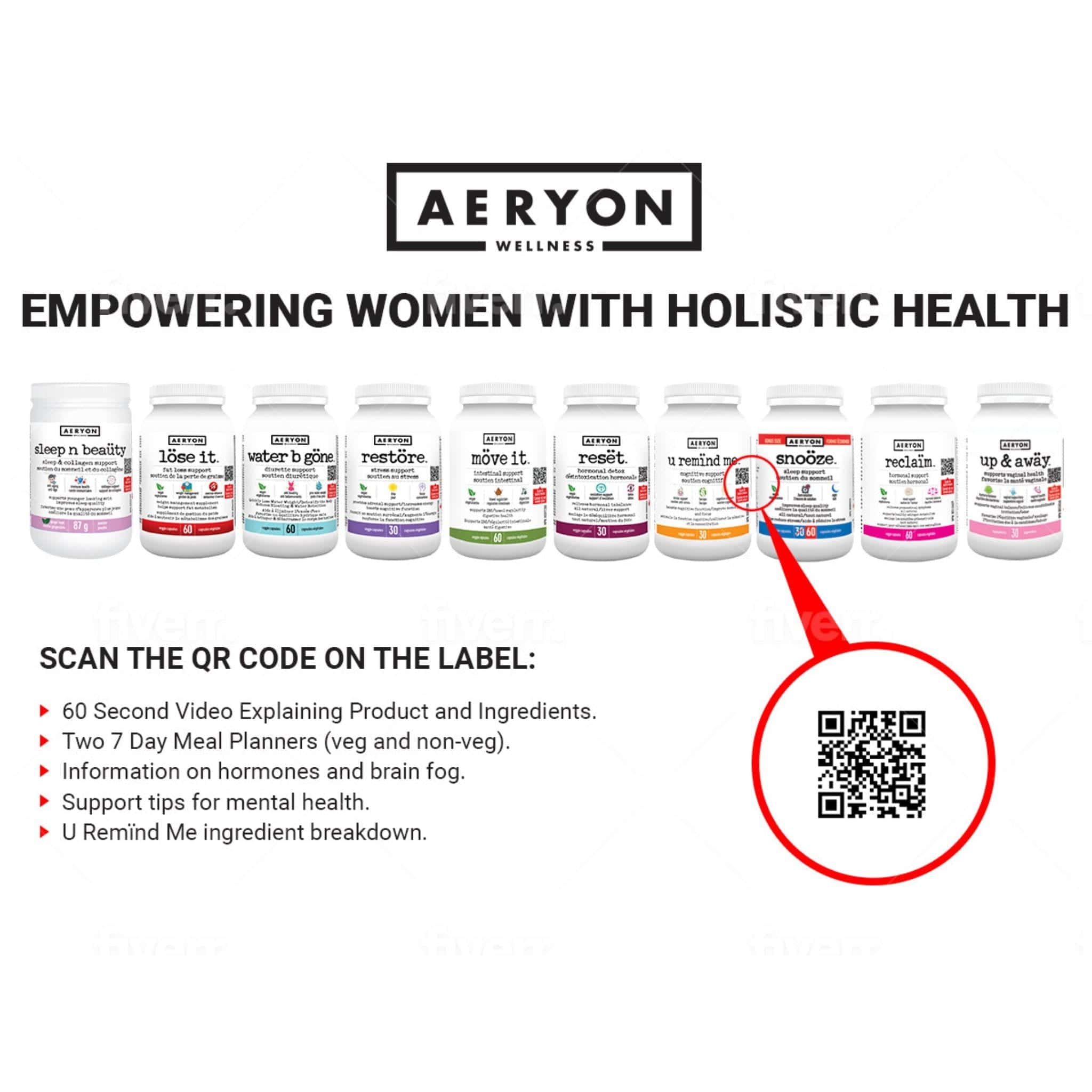 Aeryon Wellness U Remind Me Cognitive Support, 30 Capsules - Image 6