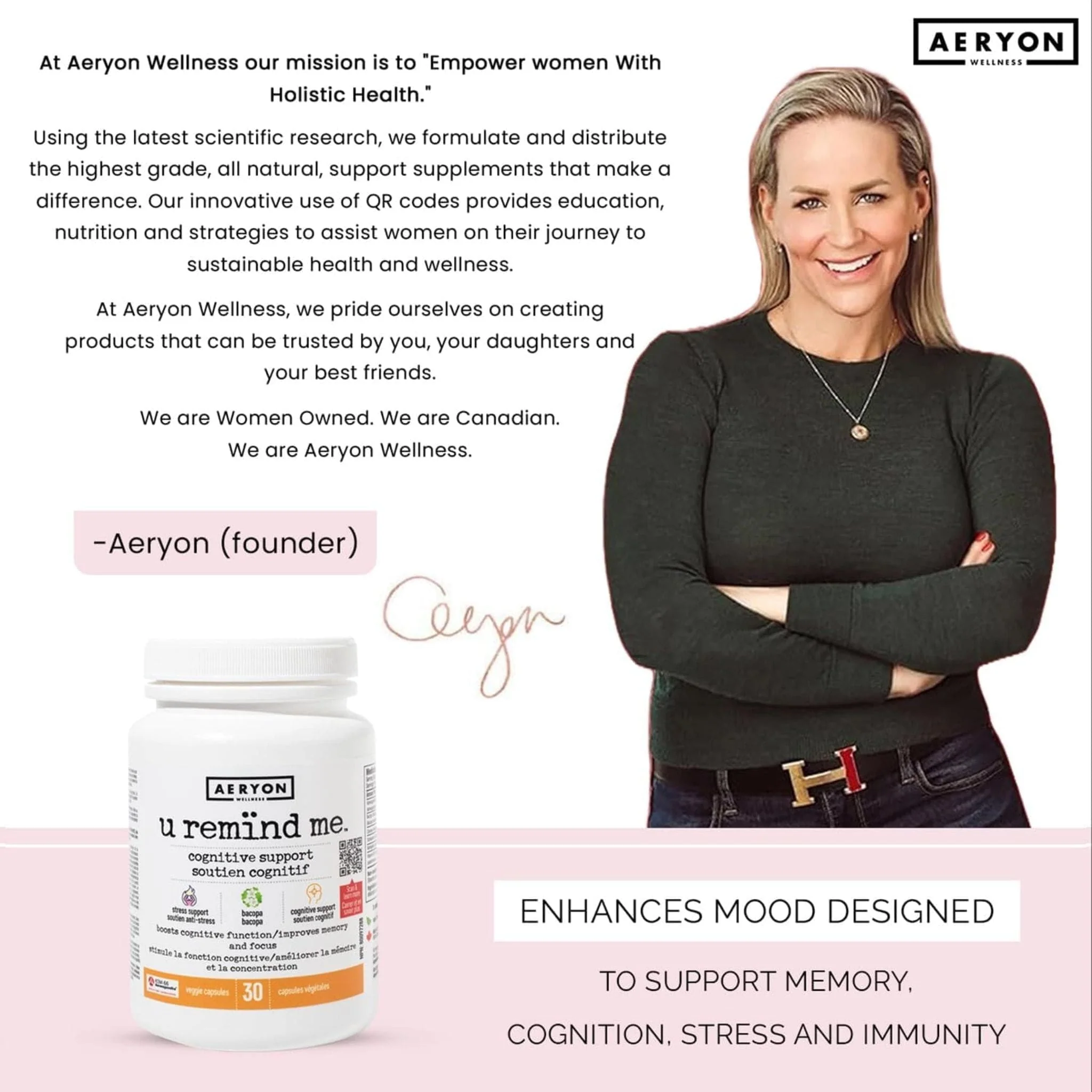 Aeryon Wellness U Remind Me Cognitive Support, 30 Capsules - Image 7
