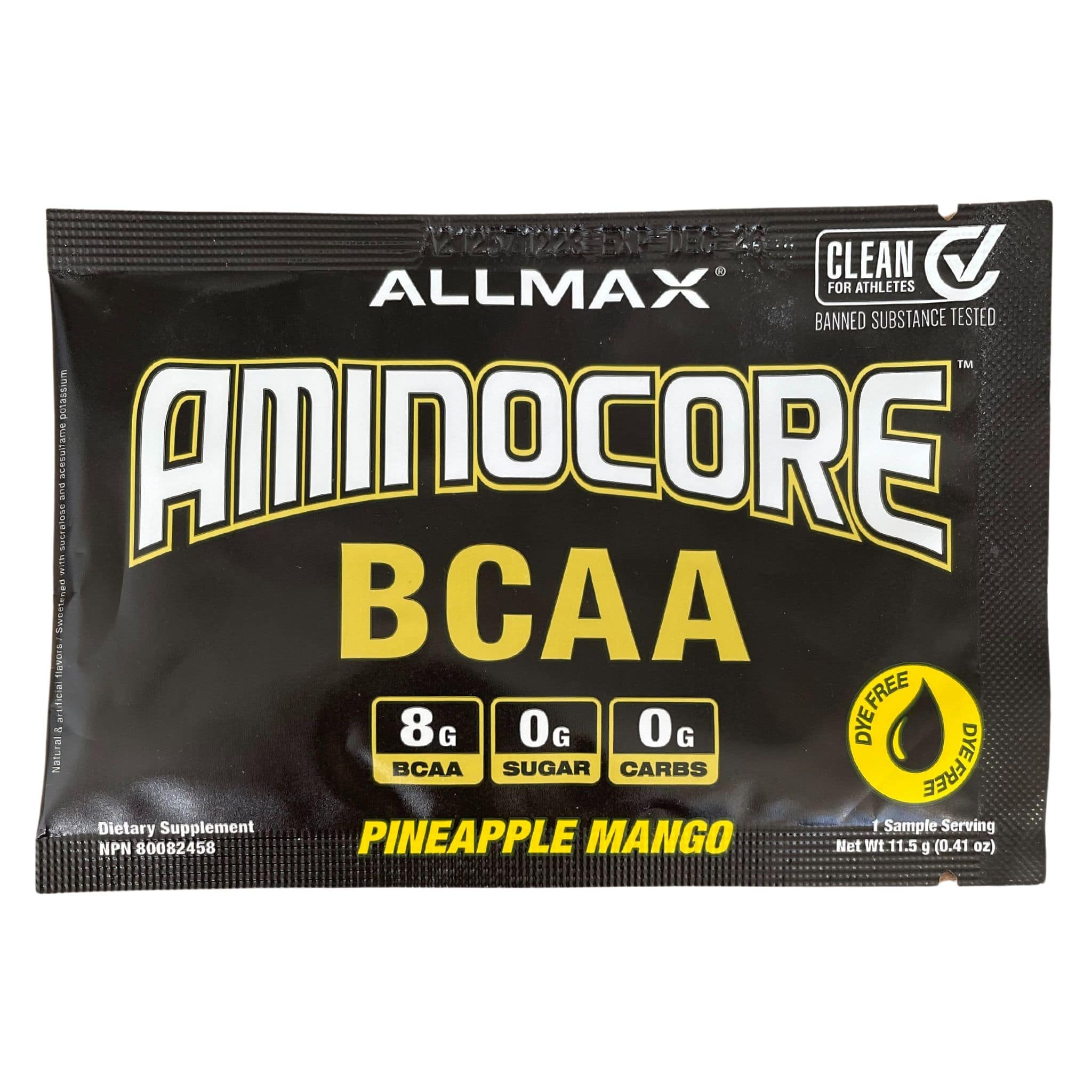 Allmax Aminocore BCAA, 1 Serving Sample, Pineapple Mango