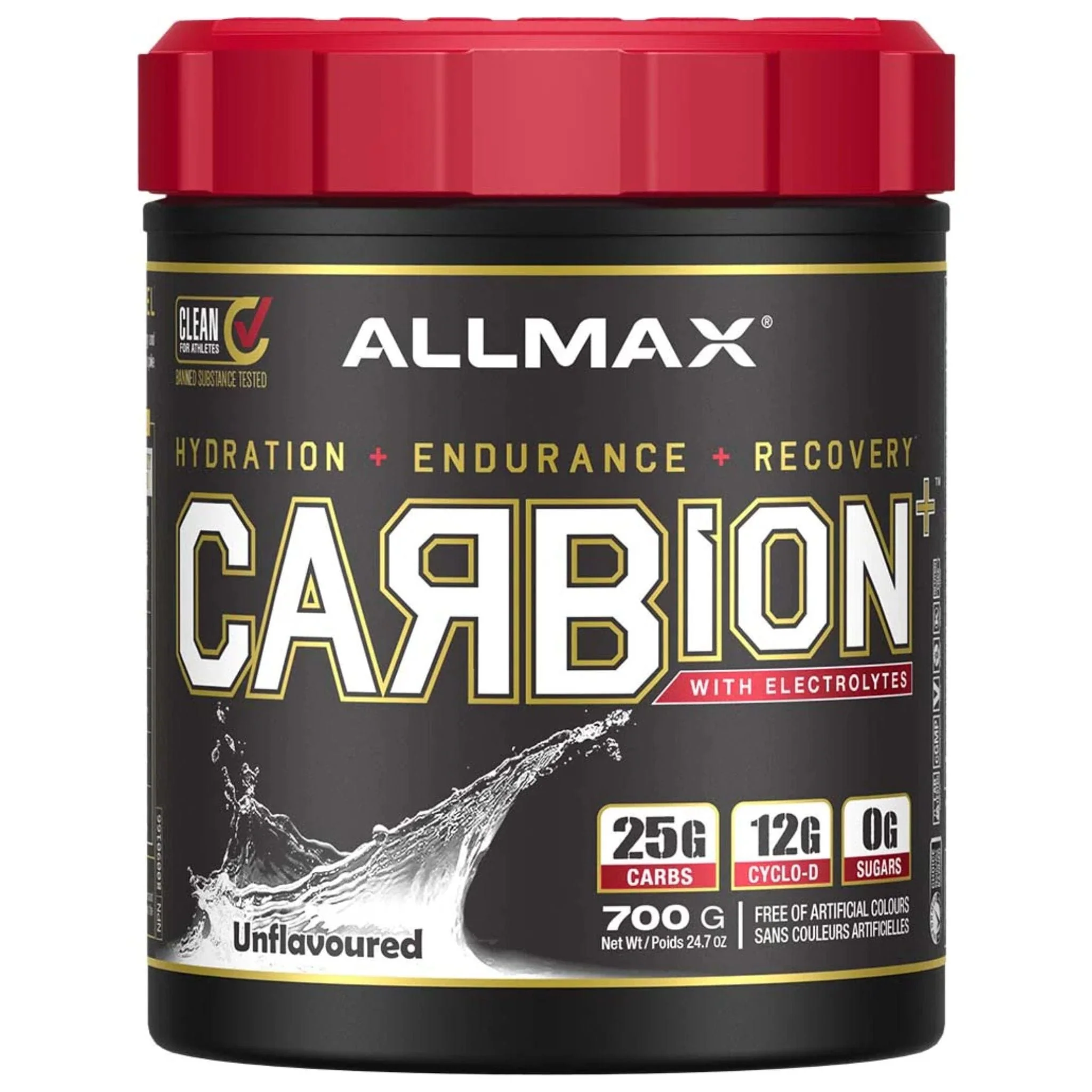 Allmax Carbion with Electrolytes, 100% Sugar Free Carb Drink, 700g-725g CLEARANCE 50% Off Exp 11/26 Final Sale