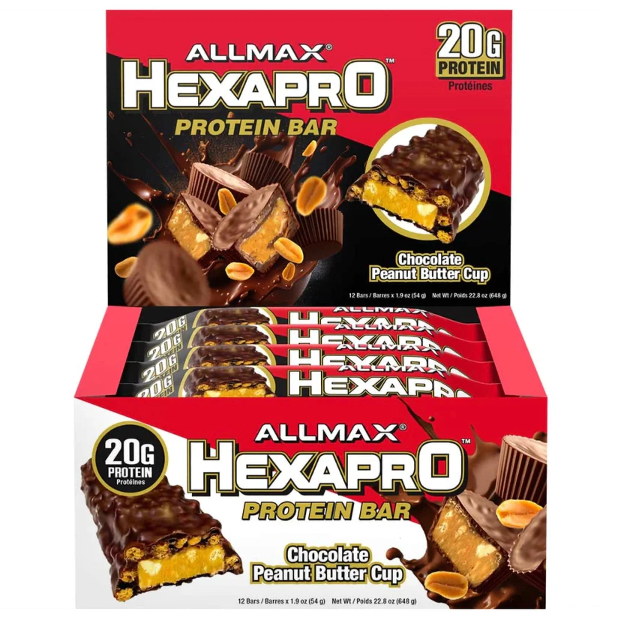 Allmax Hexapro Protein Bar, 12 x 54g, CLEARANCE 75% OFF, BEST BY APRIL 30, 2025 - Image 3