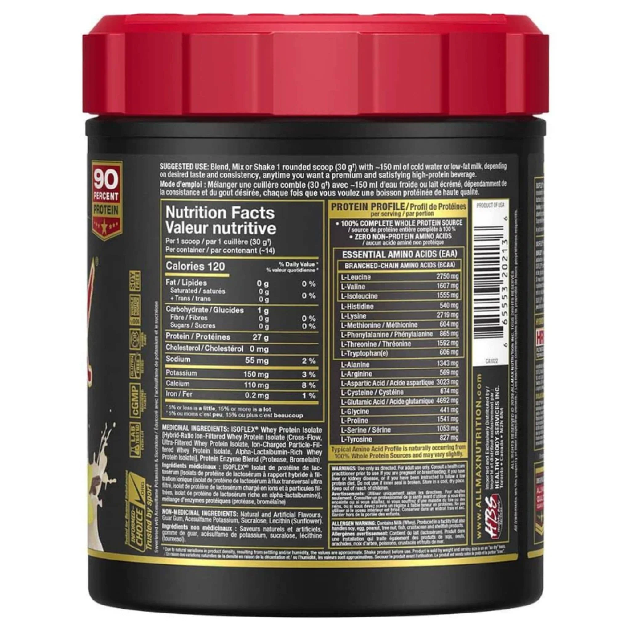 Allmax Isoflex Pure Whey Isolate Protein Powder, Gluten-Free, No added Sugar CLEARANCE 75% Off Final Sale - Image 24