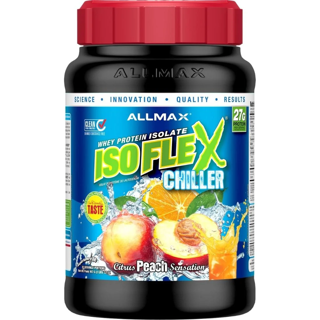 Allmax Isoflex Chiller Whey Isolate Juice Protein, 0g Sugar, 99% Lactose Free, 2lb
