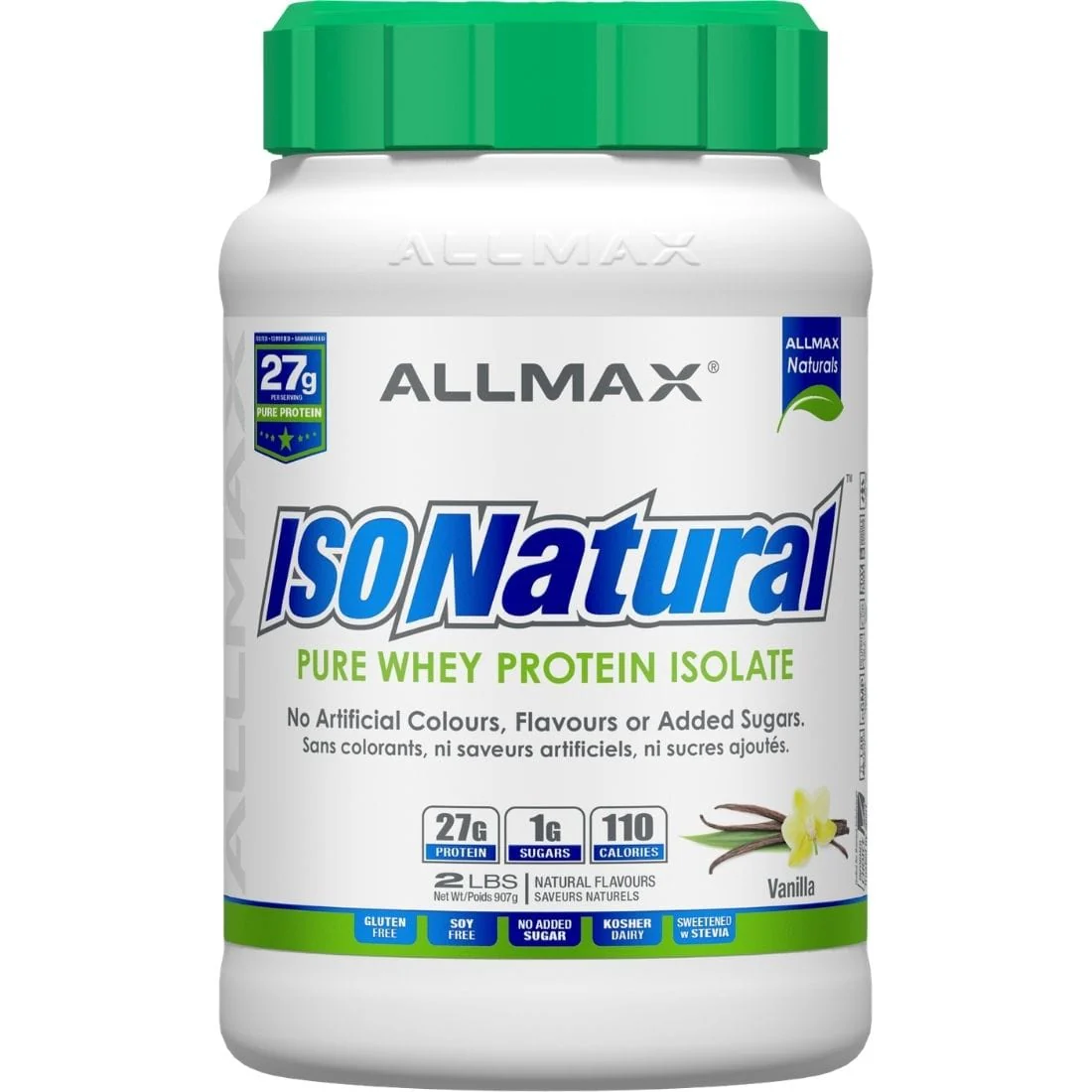 Allmax IsoNatural, 100% Natural Pure Whey Protein Isolate, 99% Lactose Free - Image 8