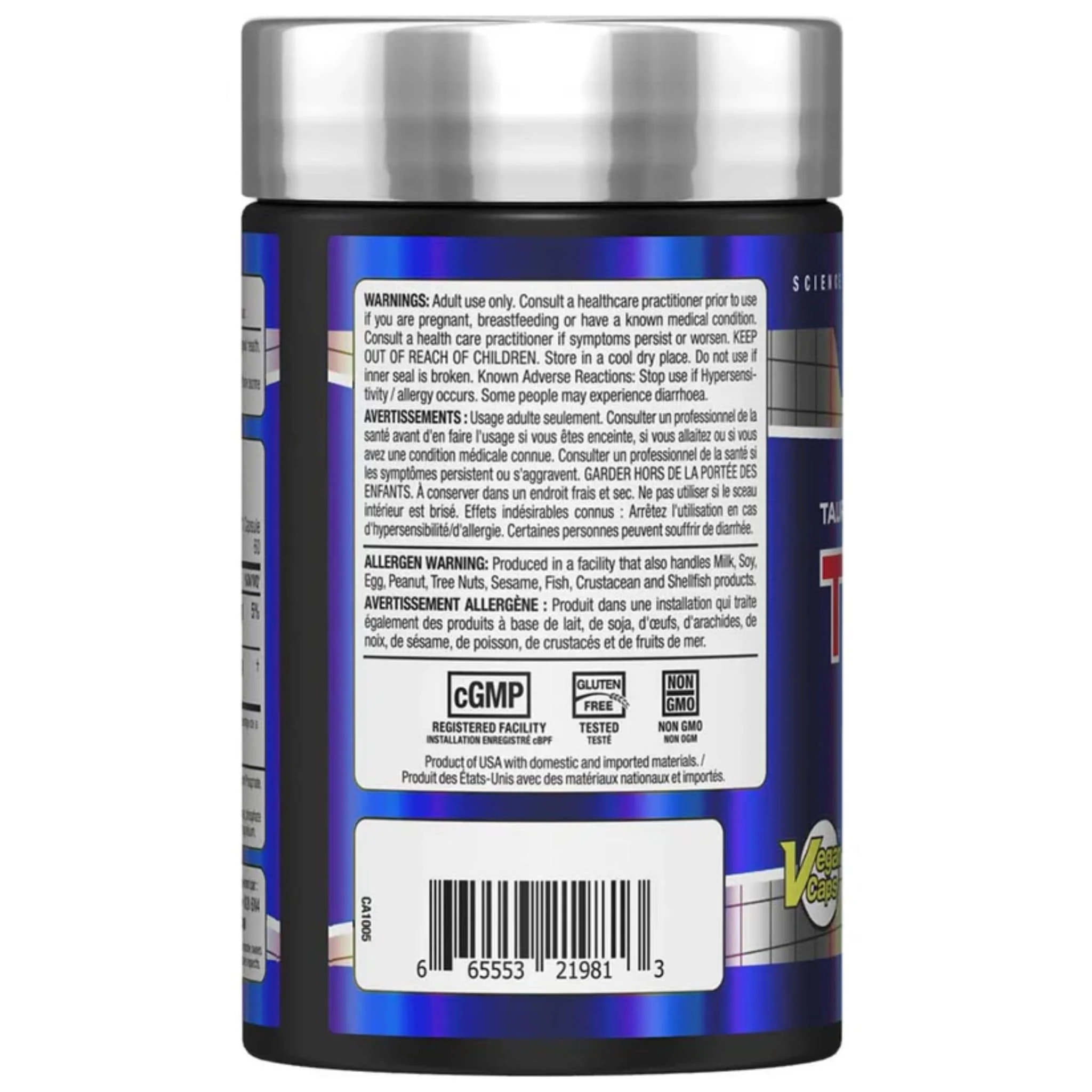 Allmax TUDCA 250mg Tauroursodeoxycholic Acid with Choline Bitartrate 27.5mg, Liver Support, 60 Capsules - Image 3