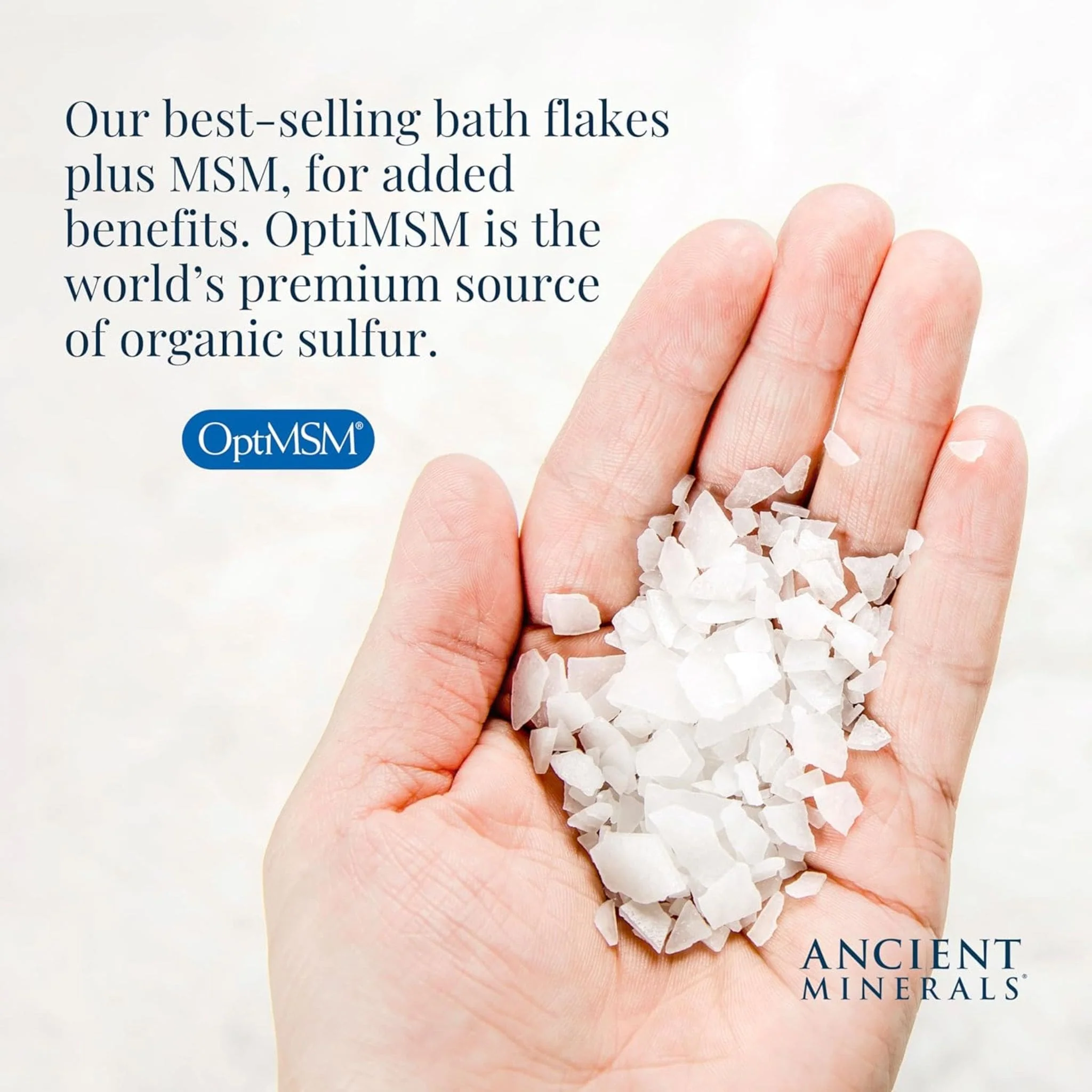 Ancient Minerals Magnesium Salt Bath Flakes ULTRA with OptiMSM, Supports Muscle Recovery, Detoxification and Skin Health, 750g - Image 5