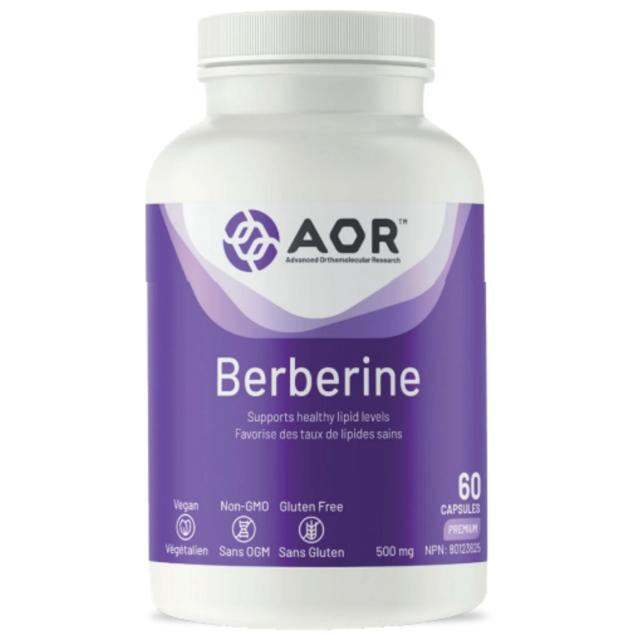AOR Berberine 500mg, 60-120 Capsules