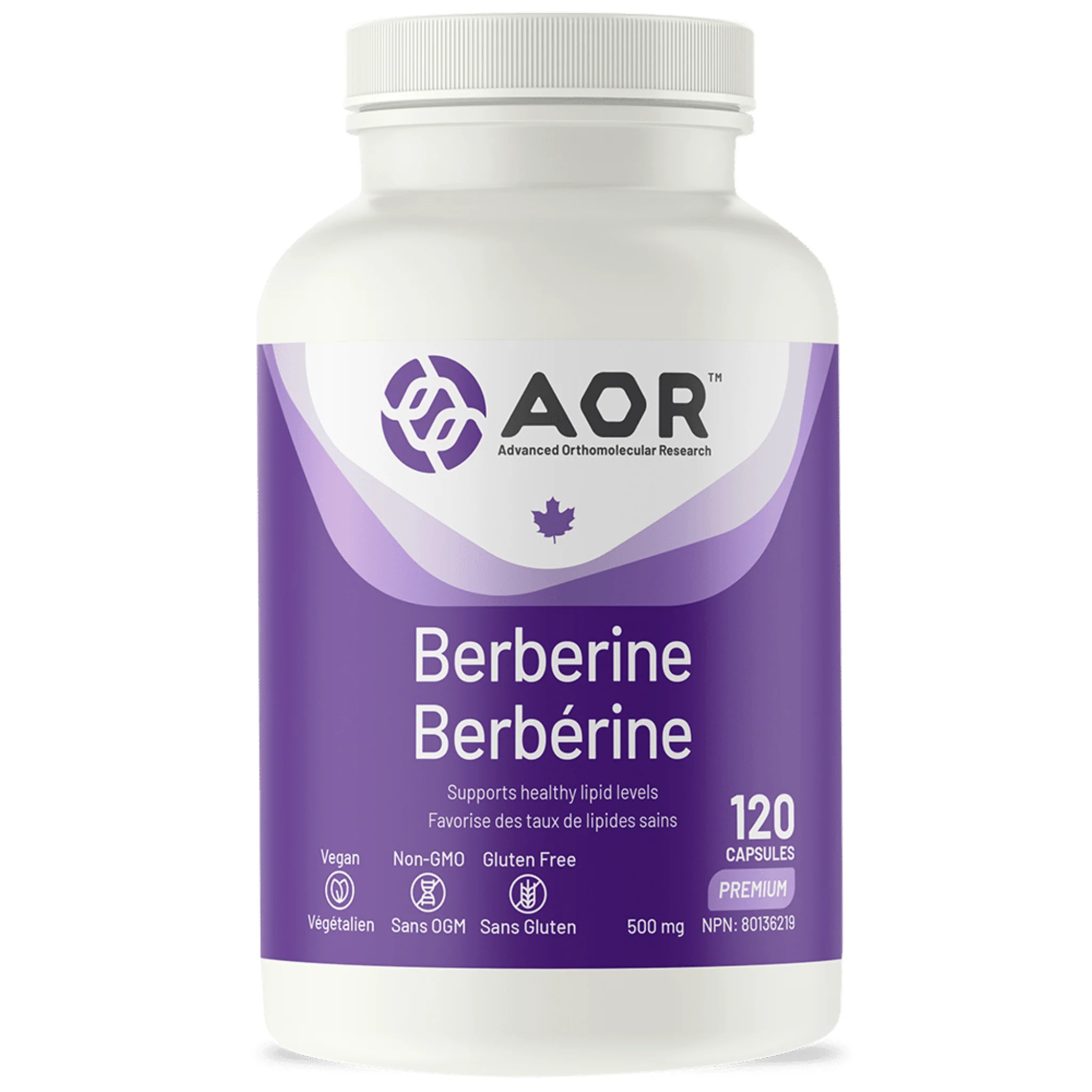 AOR Berberine 500mg, 60-120 Capsules - Image 2