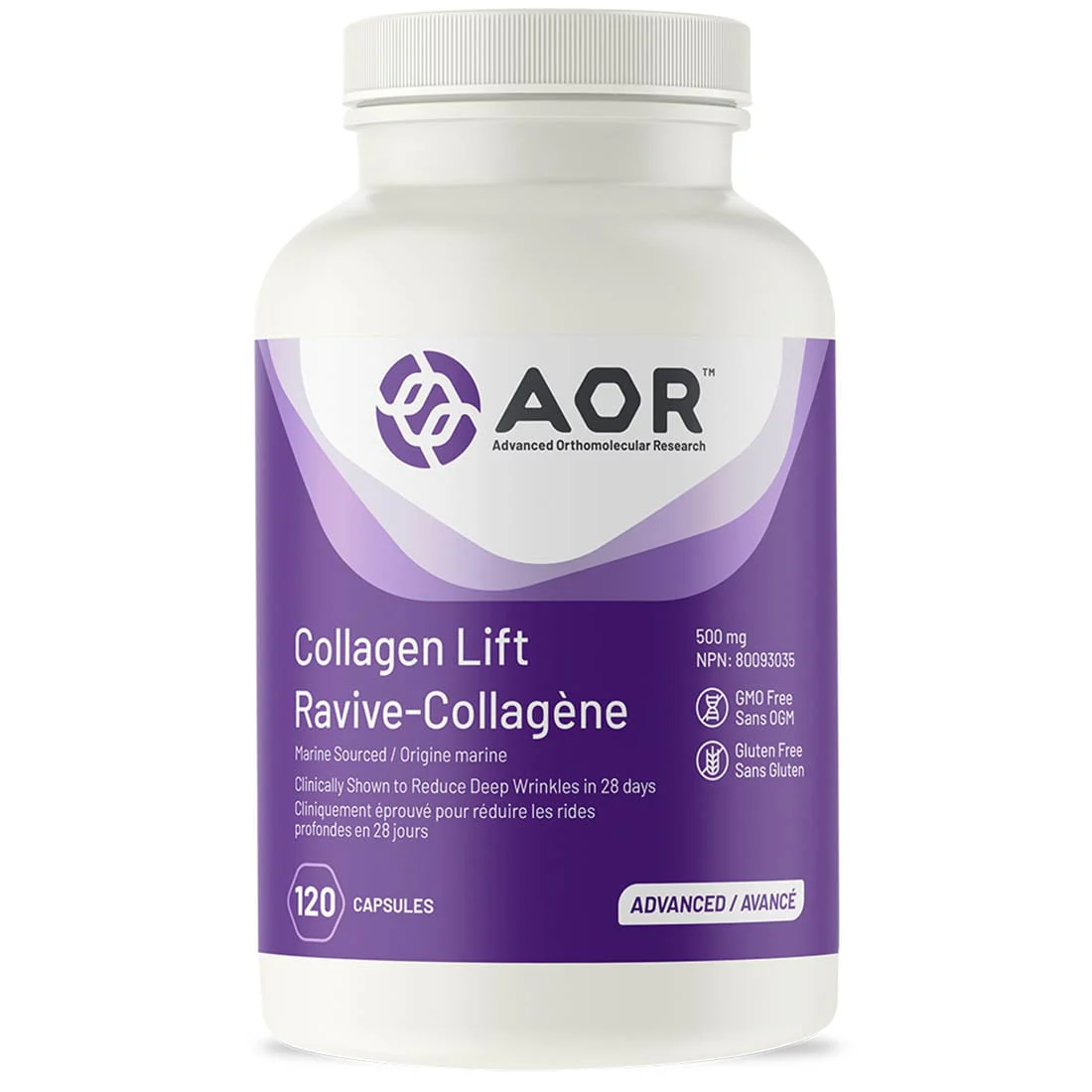 AOR Collagen Lift, Reduces Wrinkles and Skin Dryness, 120 Capsules