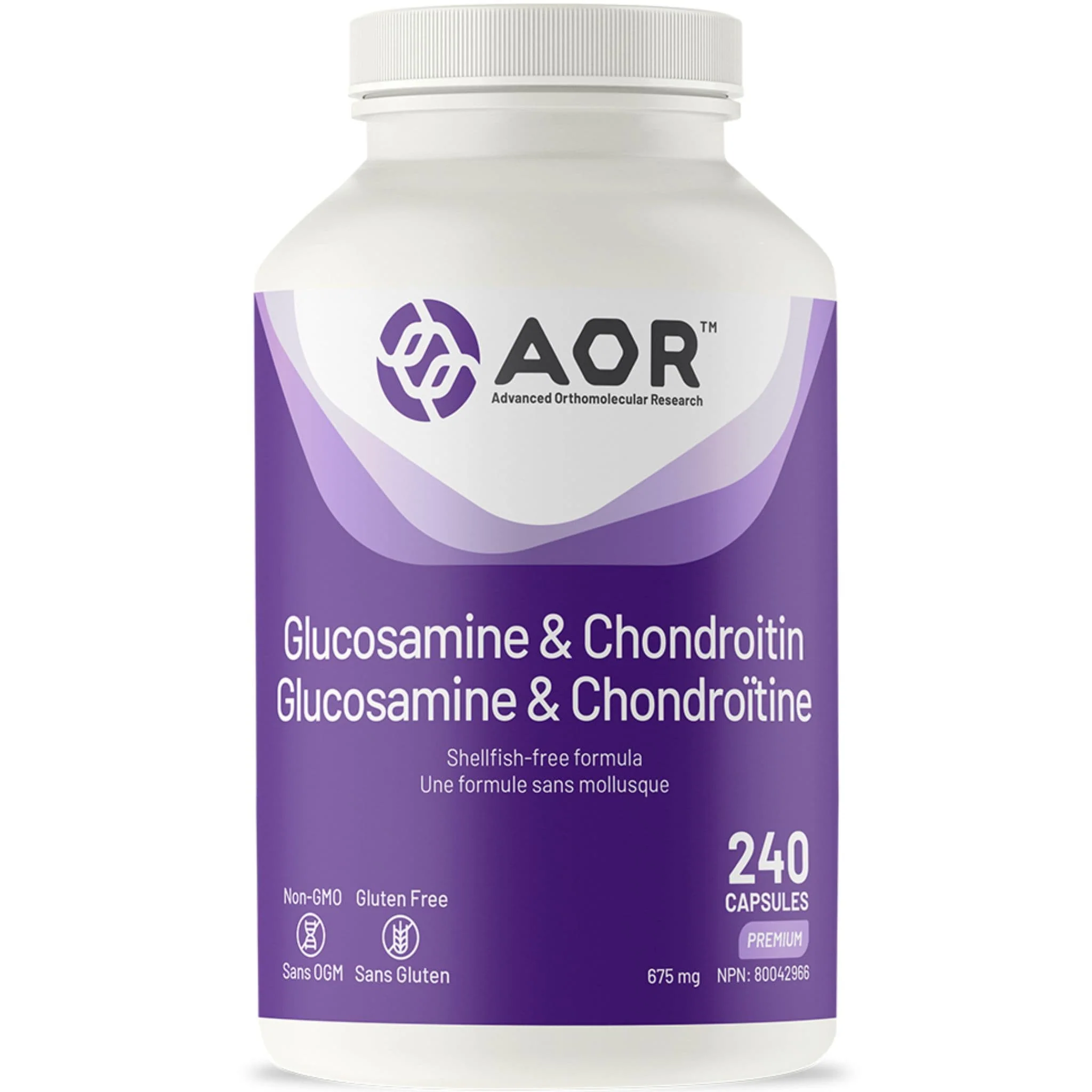 AOR Glucosamine & Chondroitin, 675mg, 120-240 Vegetable Capsules - Image 5