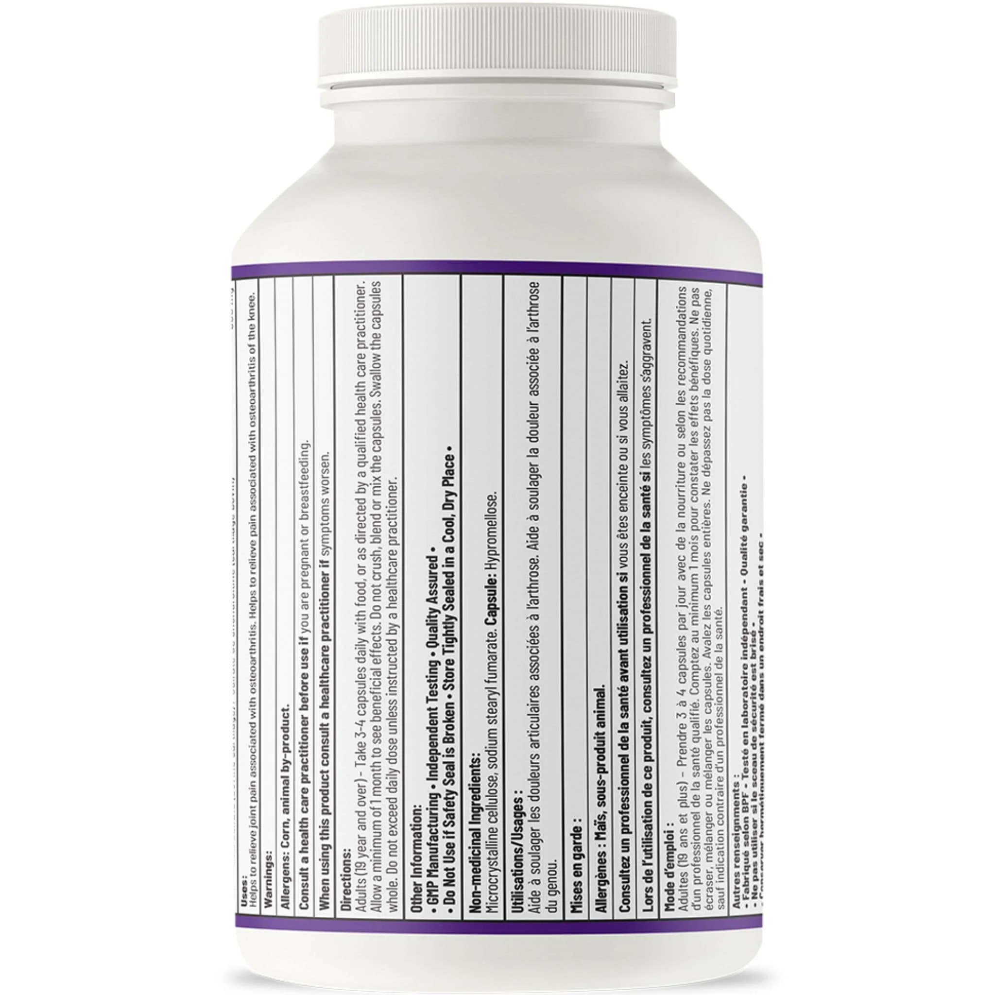 AOR Glucosamine & Chondroitin, 675mg, 120-240 Vegetable Capsules - Image 6