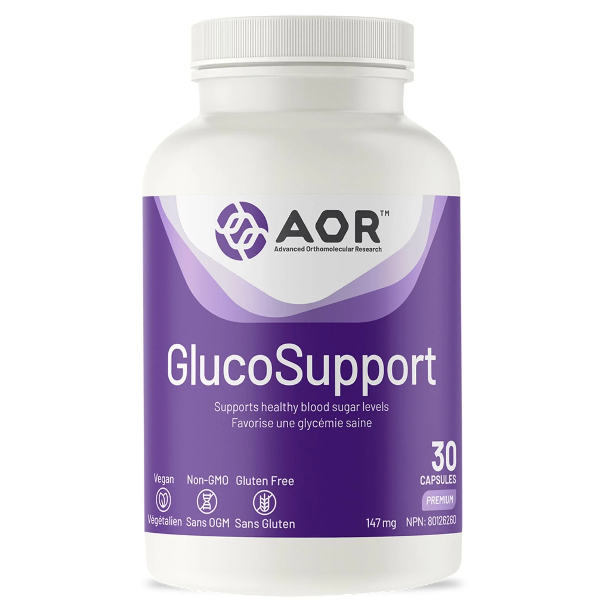 AOR GlucoSupport, Supports Healthy Blood Sugar Levels, 30 Capsules