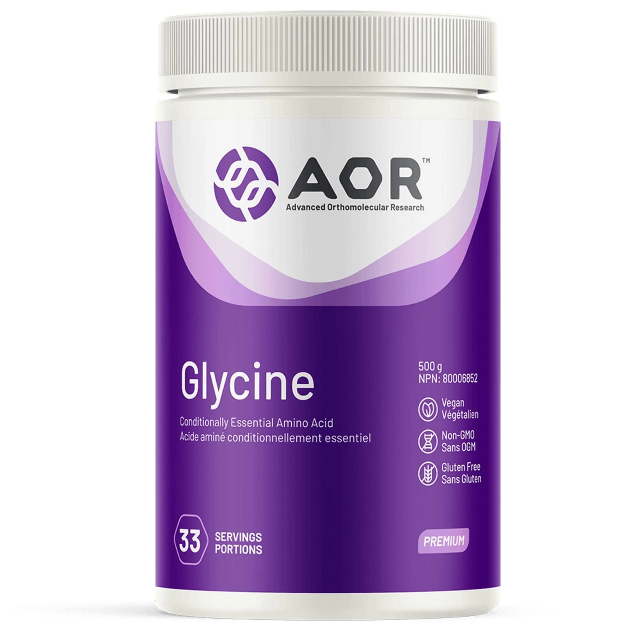 AOR Glycine Powder (Gluten Free and non-GMO), 500g