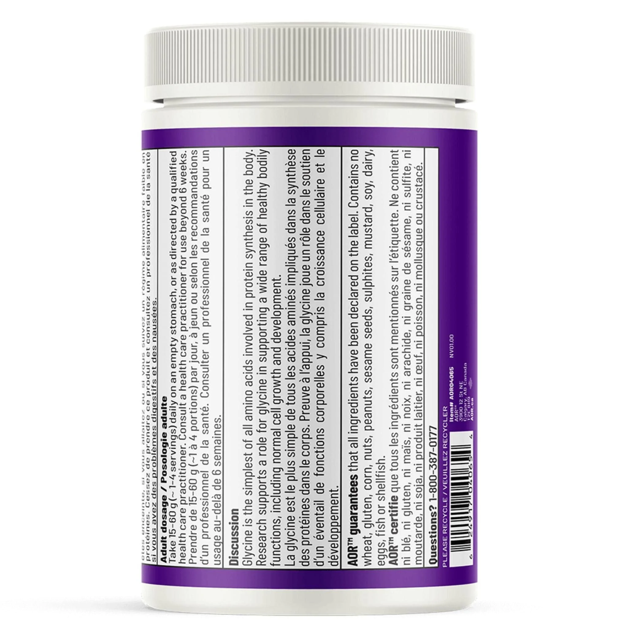 AOR Glycine Powder (Gluten Free and non-GMO), 500g - Image 3