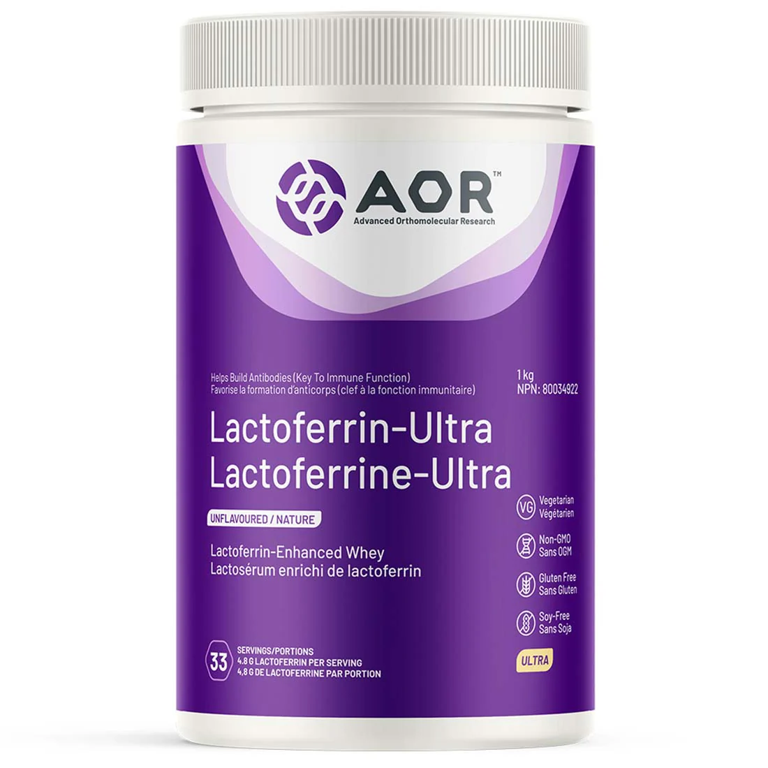 AOR Lactoferrin Ultra, 1kg Powder (Call us to place an order) - Image 2