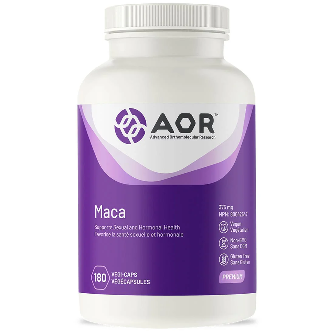 AOR Maca, 375mg, 180 Vegi-Capsules