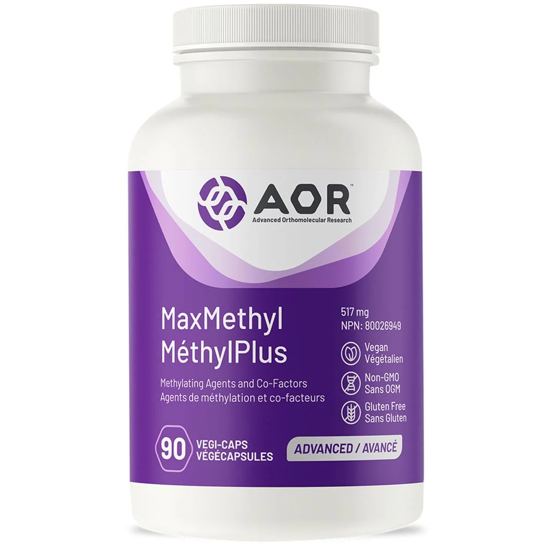 AOR MaxMethyl 517mg, 90 Vegi-Capsules