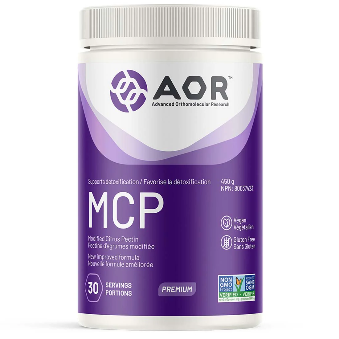 AOR MCP, Modified Citrus Pectin Powder, Helps detoxify heavy metals, Help reduce metastasis, 450g