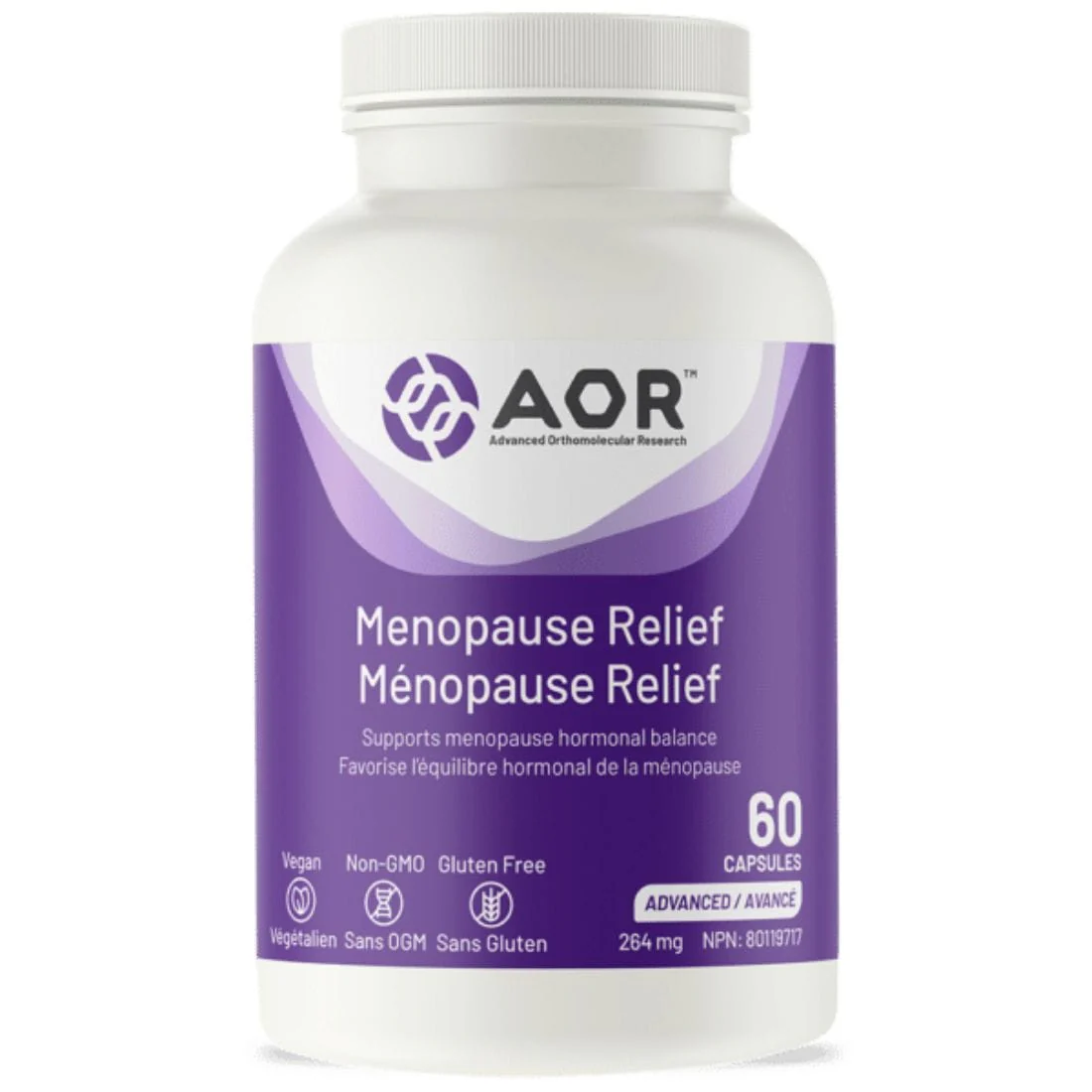 AOR Menopause Relief, Supports Menopause Hormone Balance, Saffron and Fenugreek, 60 Capsules