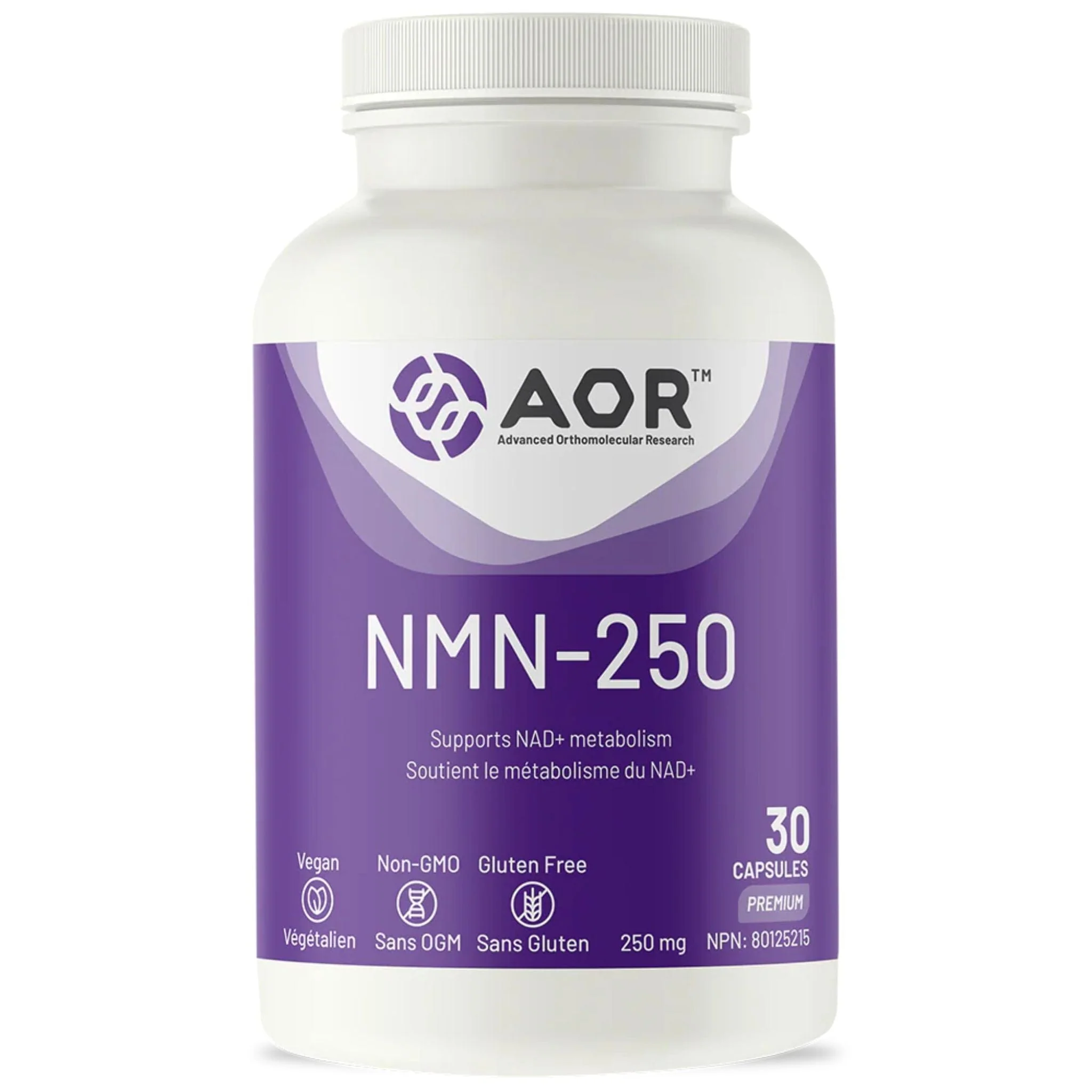 AOR NMN 250mg, 30 Capsules