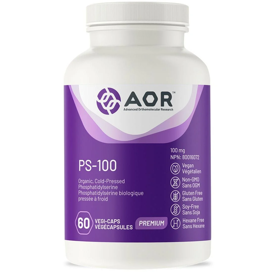 AOR PS-100 Phosphatidylserine 100mg Capsules