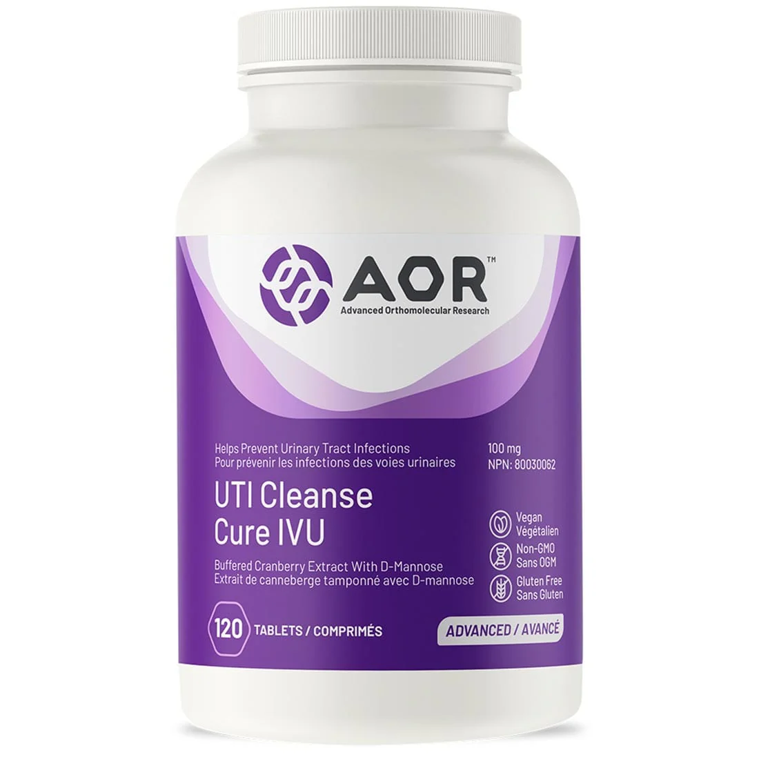 AOR UTI Cleanse Now with Cranberry Tablets, 100mg - Image 3