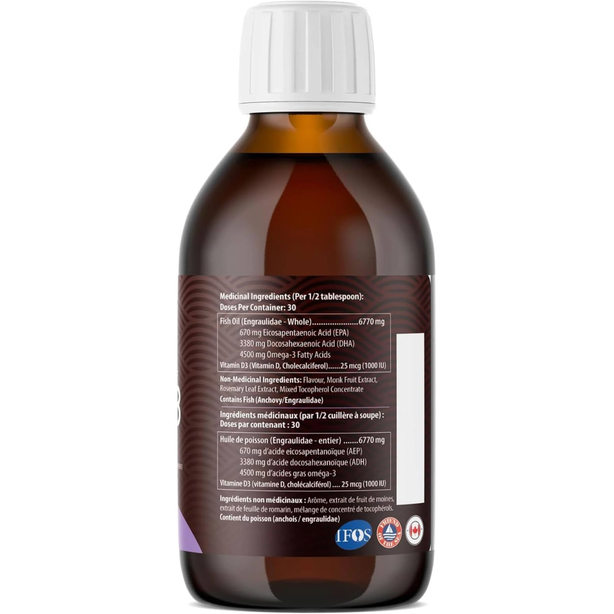 AquaOmega High DHA Omega 3 Fish Oil, 5X Extra Strength Liquid Fish Oil - Image 17