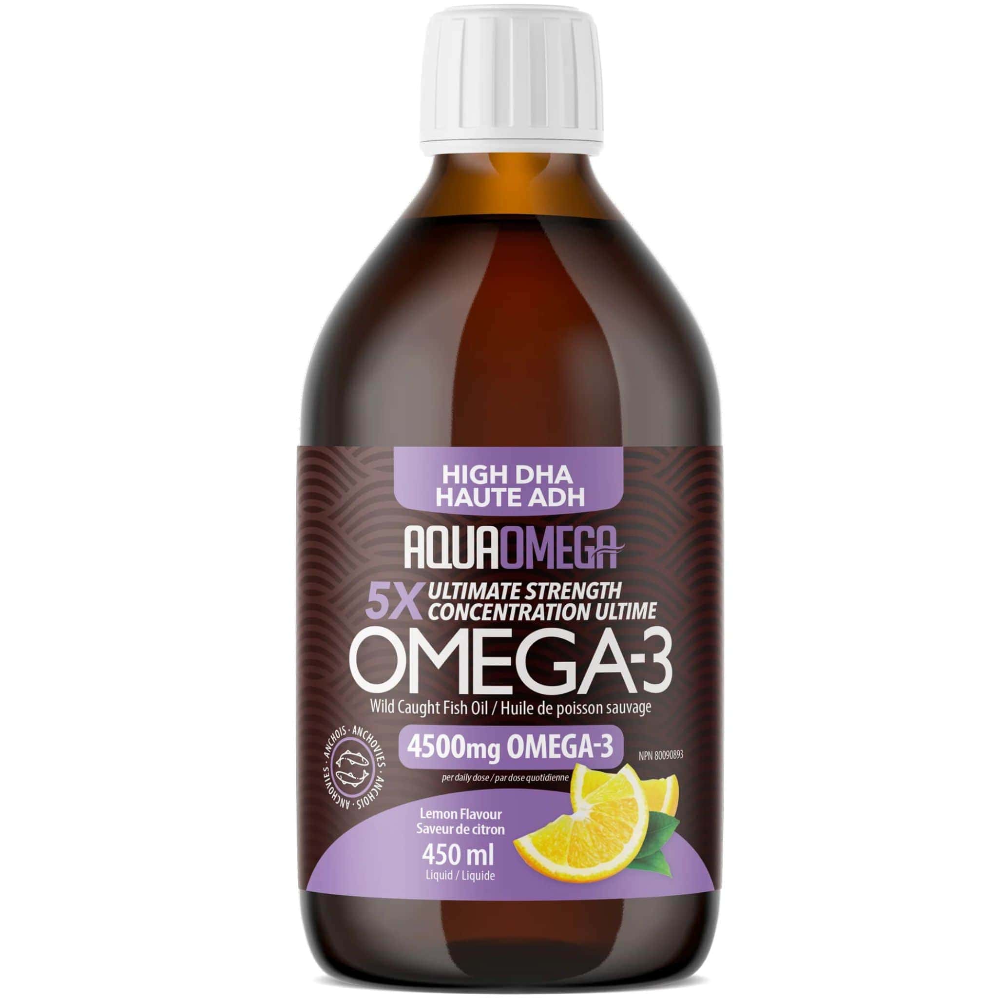 AquaOmega High DHA Omega 3 Fish Oil, 5X Extra Strength Liquid Fish Oil - Image 9