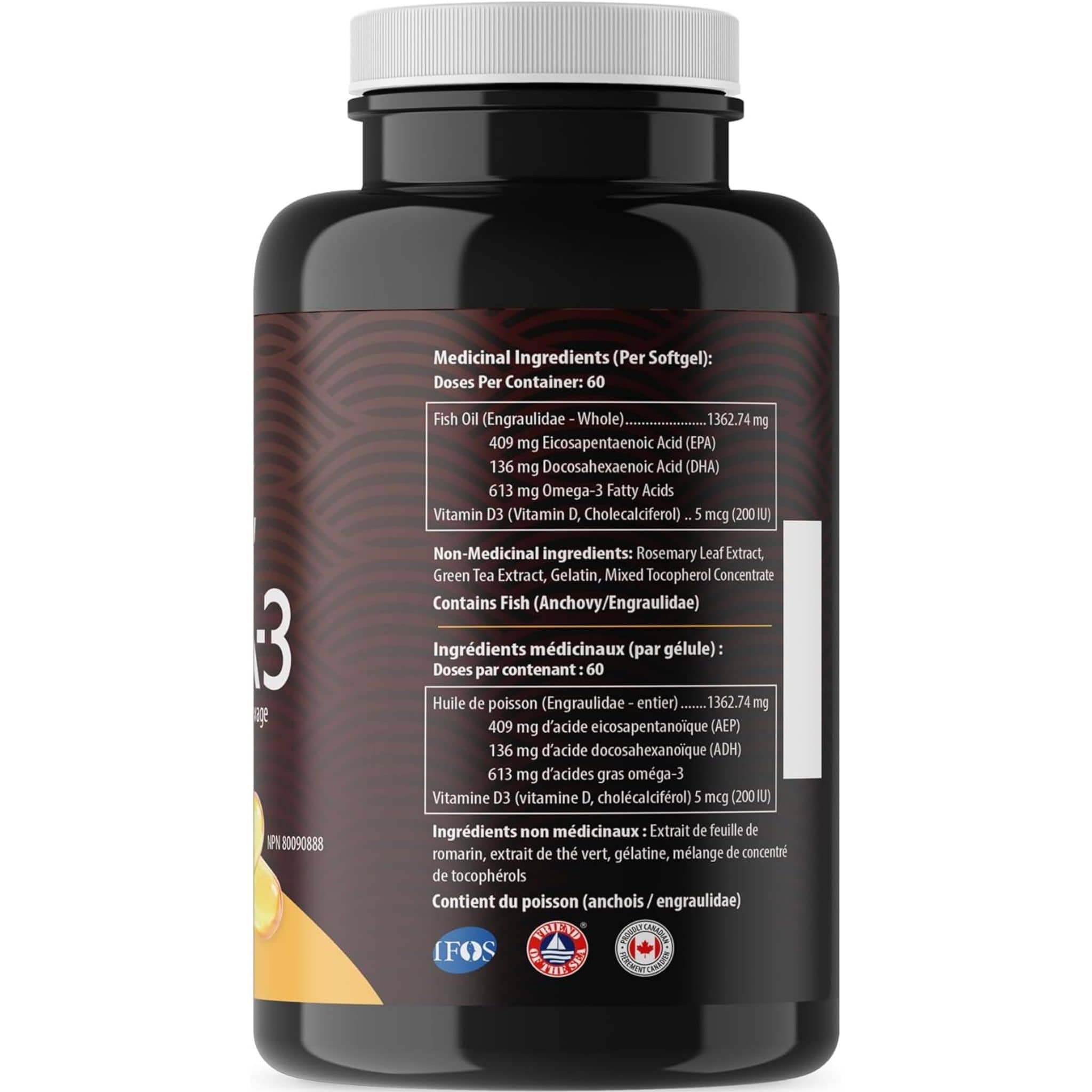 AquaOmega Daily Maintenance Omega 3 Fish Oil, 3X Extra Strength Fish Oil Softgels - Image 12