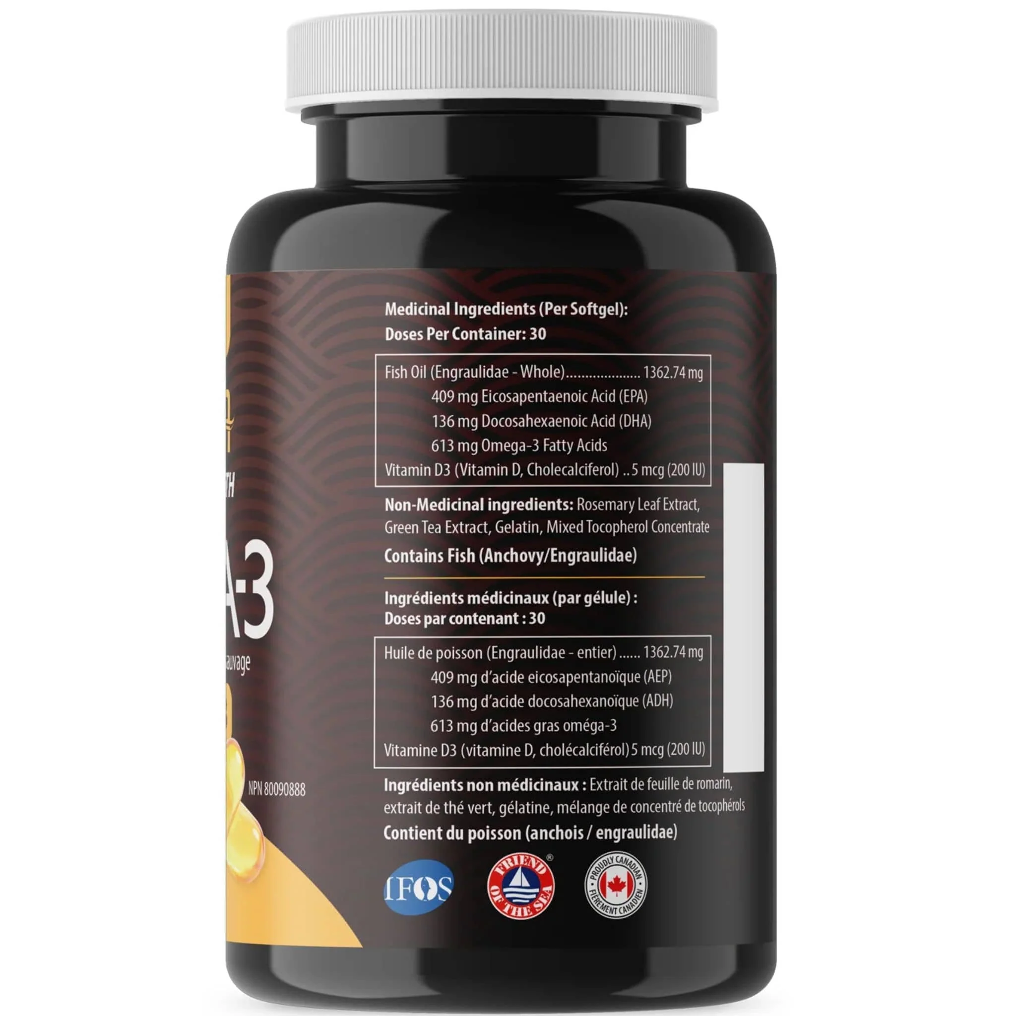 AquaOmega Daily Maintenance Omega 3 Fish Oil, 3X Extra Strength Fish Oil Softgels - Image 4