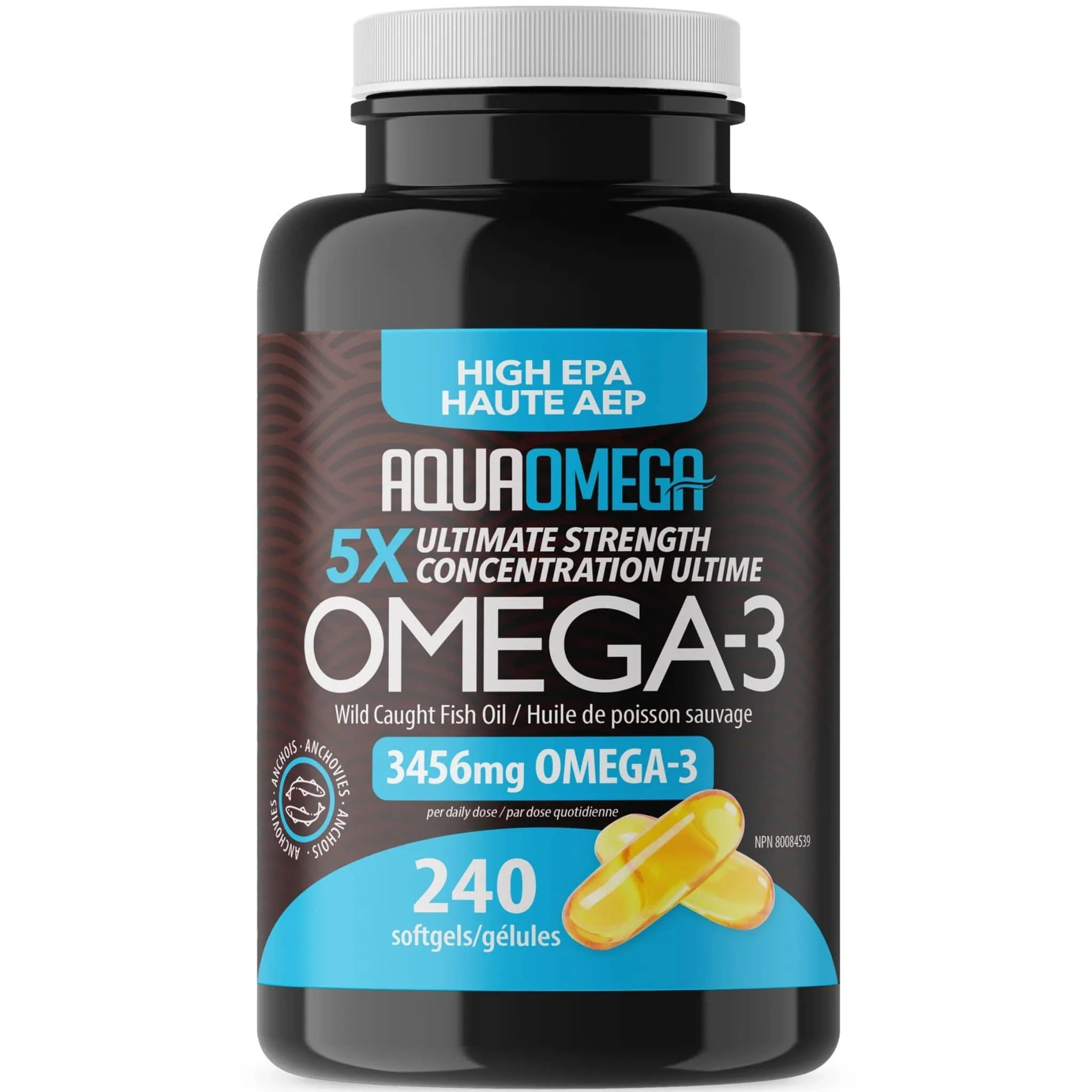 AquaOmega High EPA Omega 3 Fish Oil, 5X Extra Strength Fish Oil Softgels - Image 6