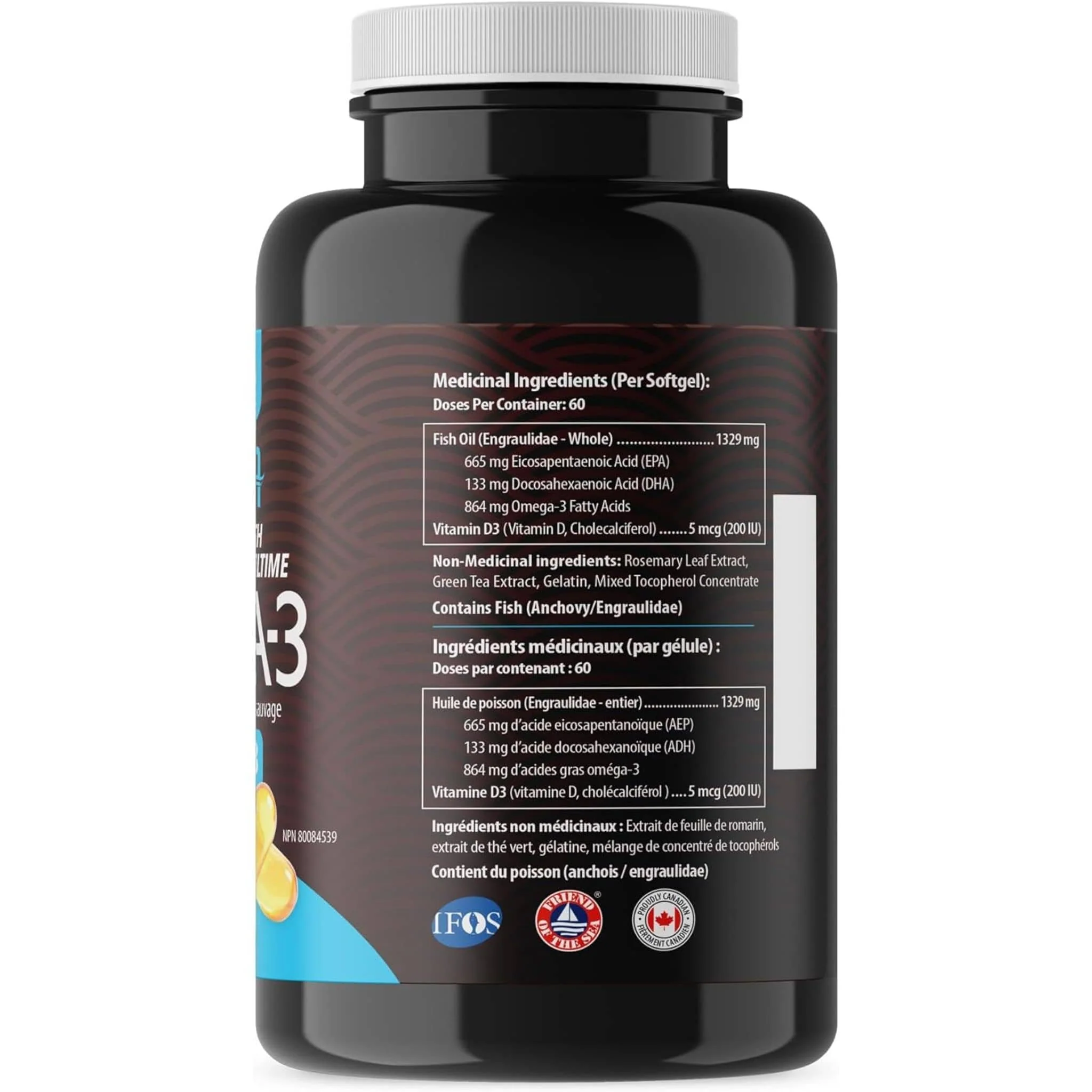AquaOmega High EPA Omega 3 Fish Oil, 5X Extra Strength Fish Oil Softgels - Image 8
