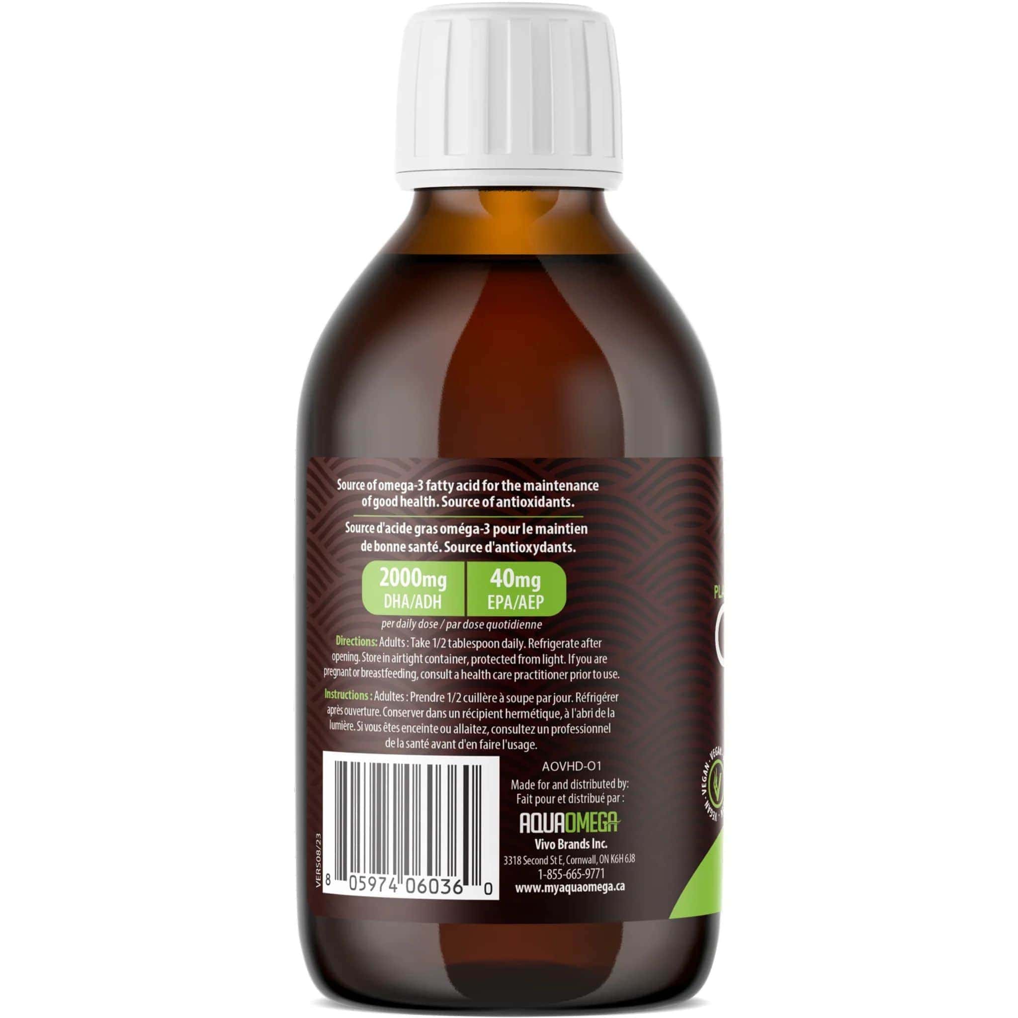 AquaOmega Vegan Algae Oil Omega 3 Liquid, High DHA - Image 3