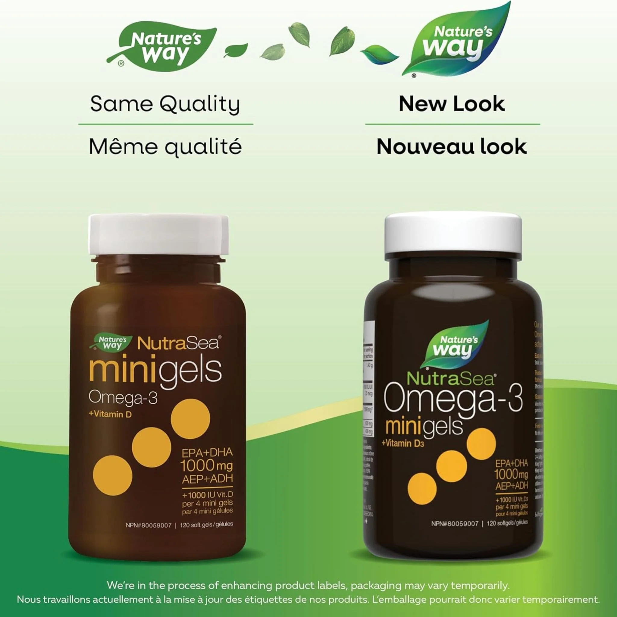 NutraSea+D Omega-3 Mini Gels Fish Oil, 120 Mini Softgels - Image 6