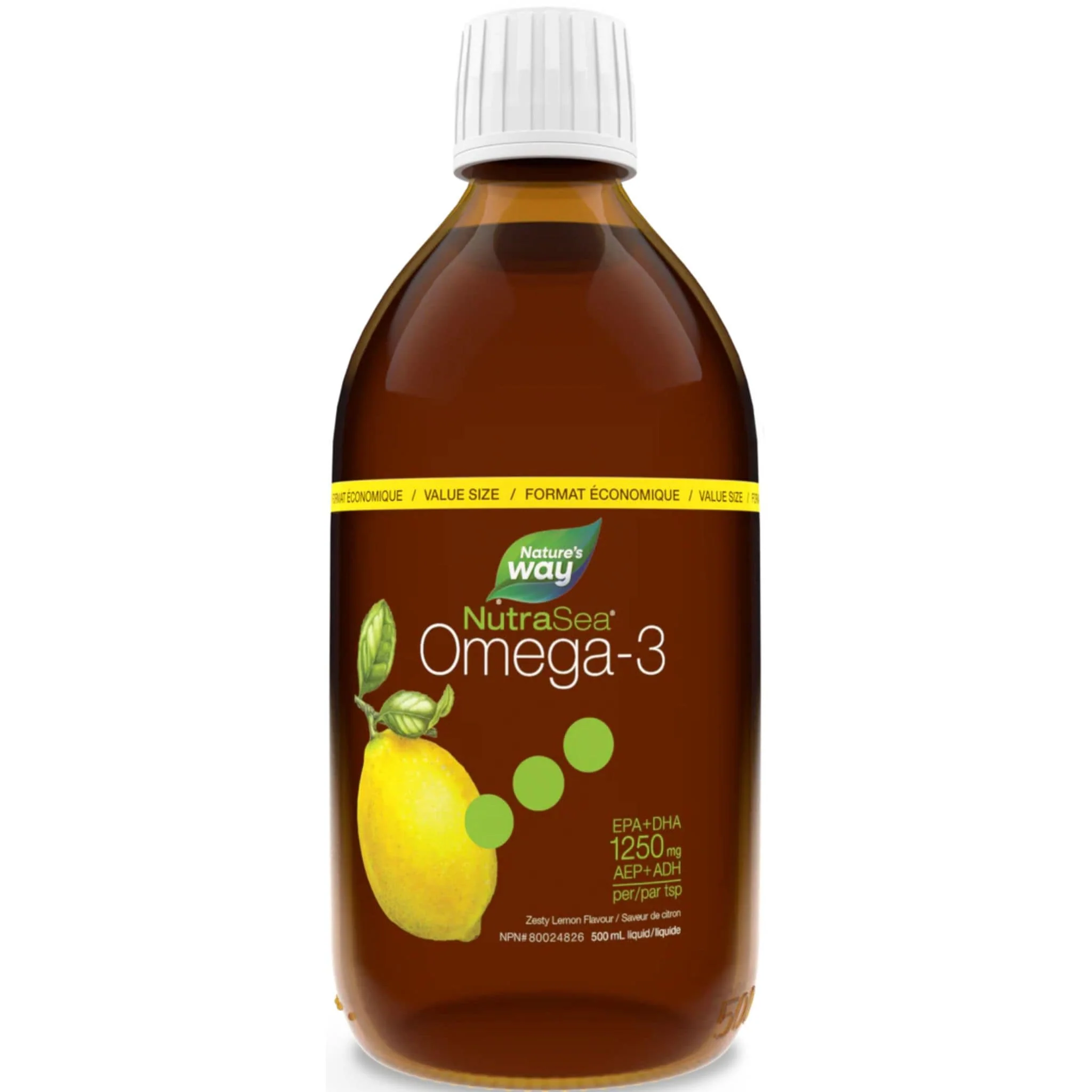 NutraSea Omega-3 Liquid Fish Oil, 1250mg EPA and DHA per Teaspoon - Image 2