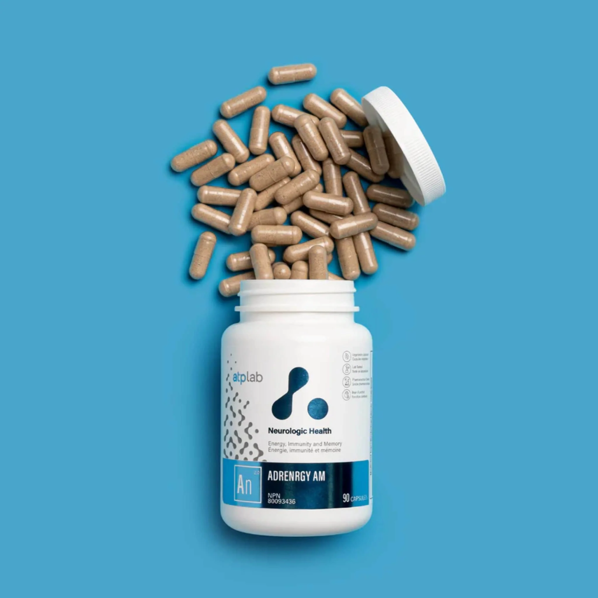 ATP Lab AdrenRGY AM, Support for Adrenal Health, 90 Vegetable Capsules - Image 2