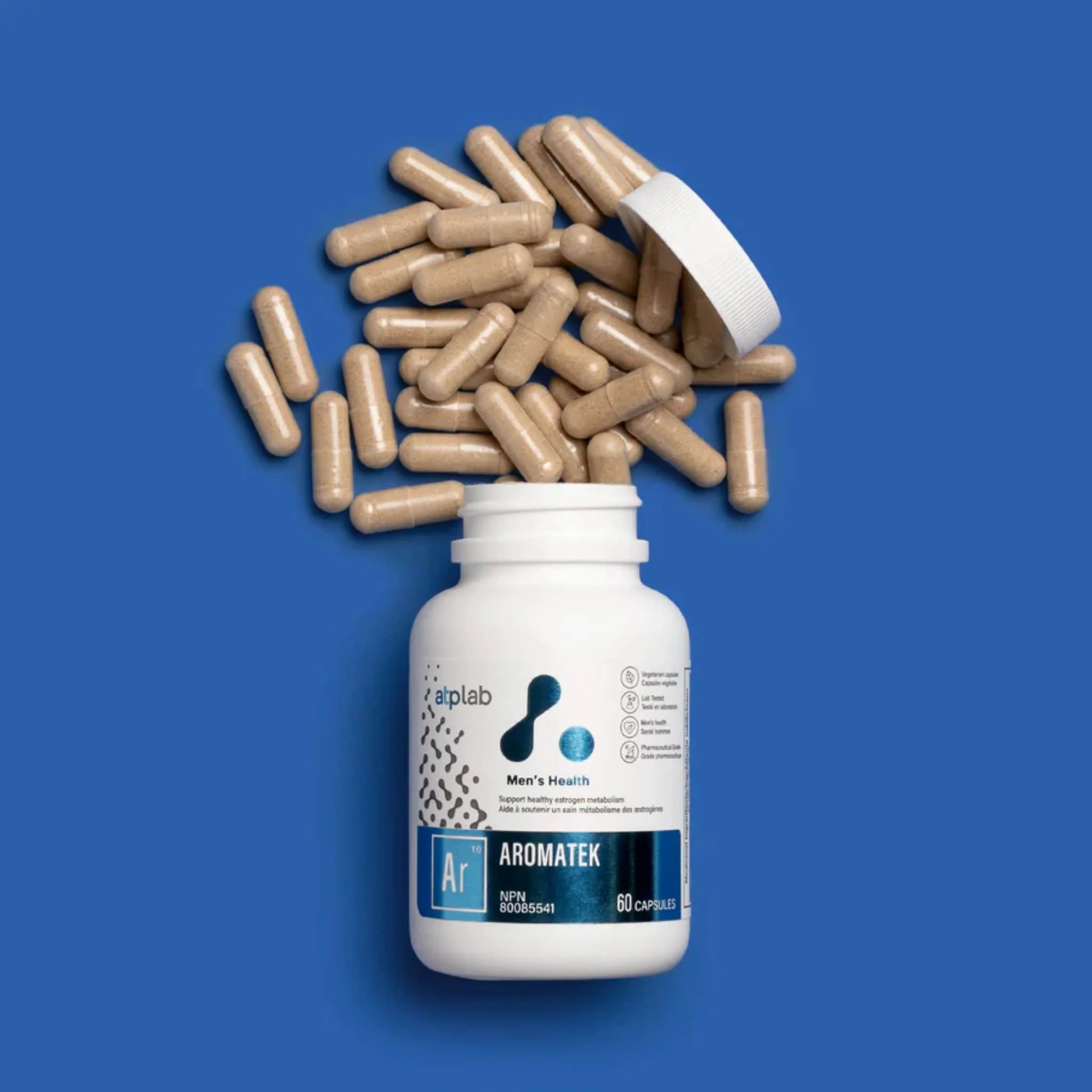 ATP Lab Aromatek, Support for Men's Hormonal Balance, 60 Vegetable Capsules - Image 2