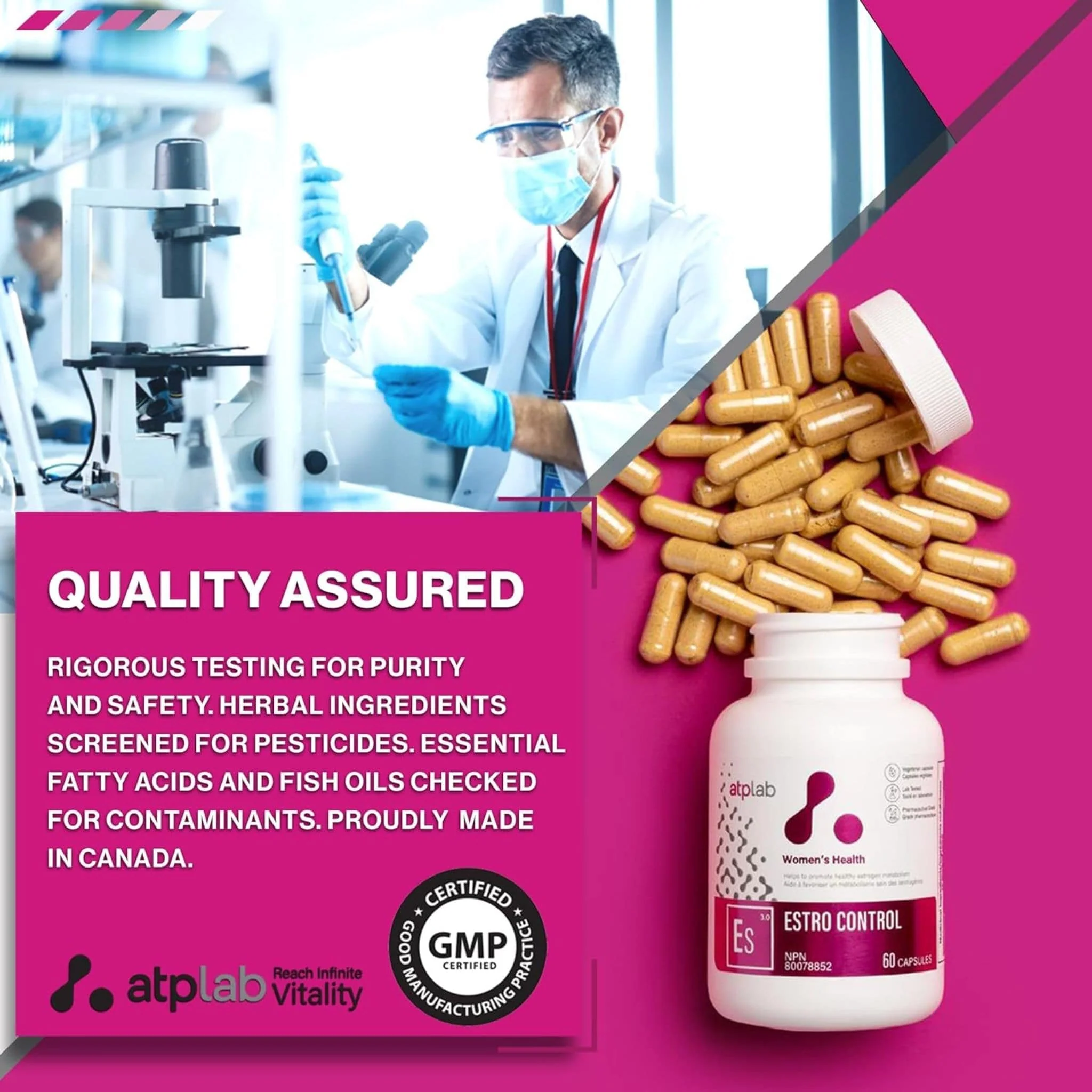 ATP Lab Estro-Control, Supports Estrogen Metabolism, 60 Vegetable Capsules - Image 10