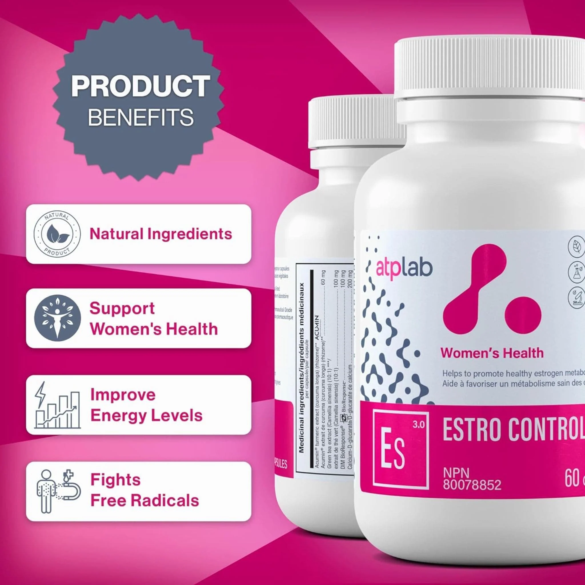 ATP Lab Estro-Control, Supports Estrogen Metabolism, 60 Vegetable Capsules - Image 6