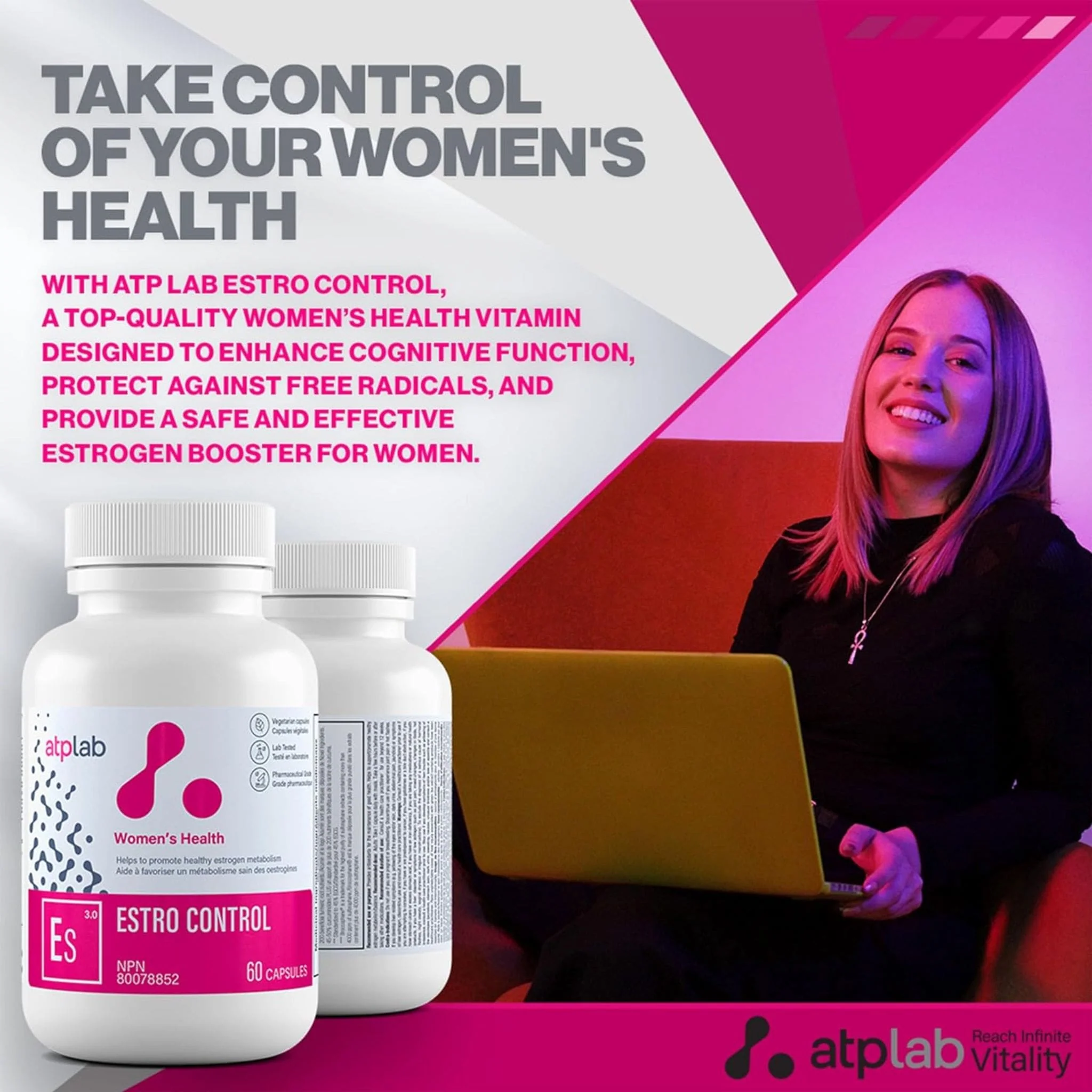 ATP Lab Estro-Control, Supports Estrogen Metabolism, 60 Vegetable Capsules - Image 8