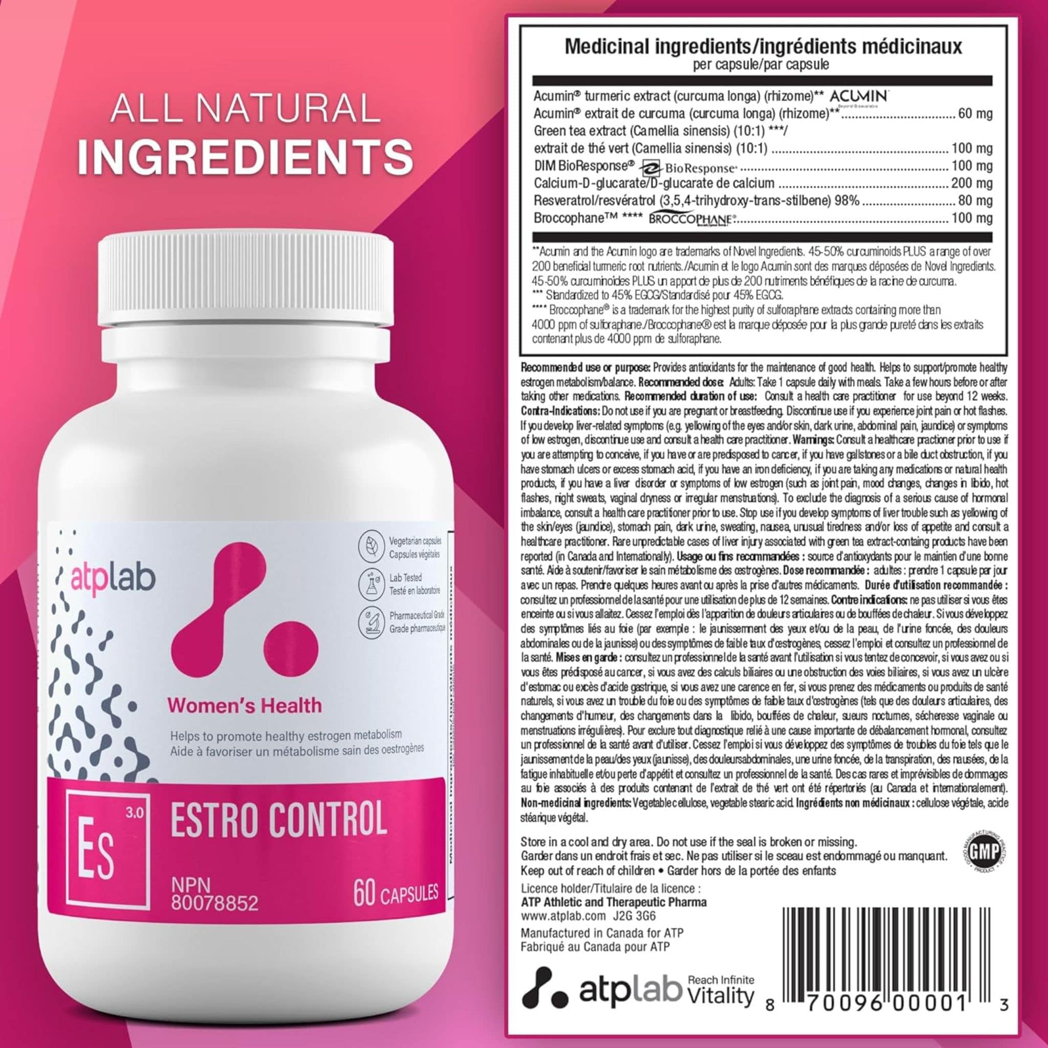 ATP Lab Estro-Control, Supports Estrogen Metabolism, 60 Vegetable Capsules - Image 9